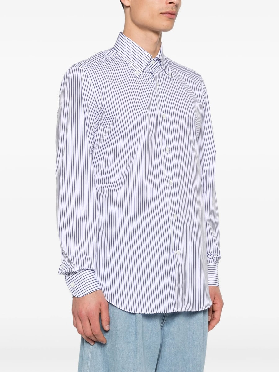 Mazzarelli Mazzarelli Striped Button-down Shirt, view 4