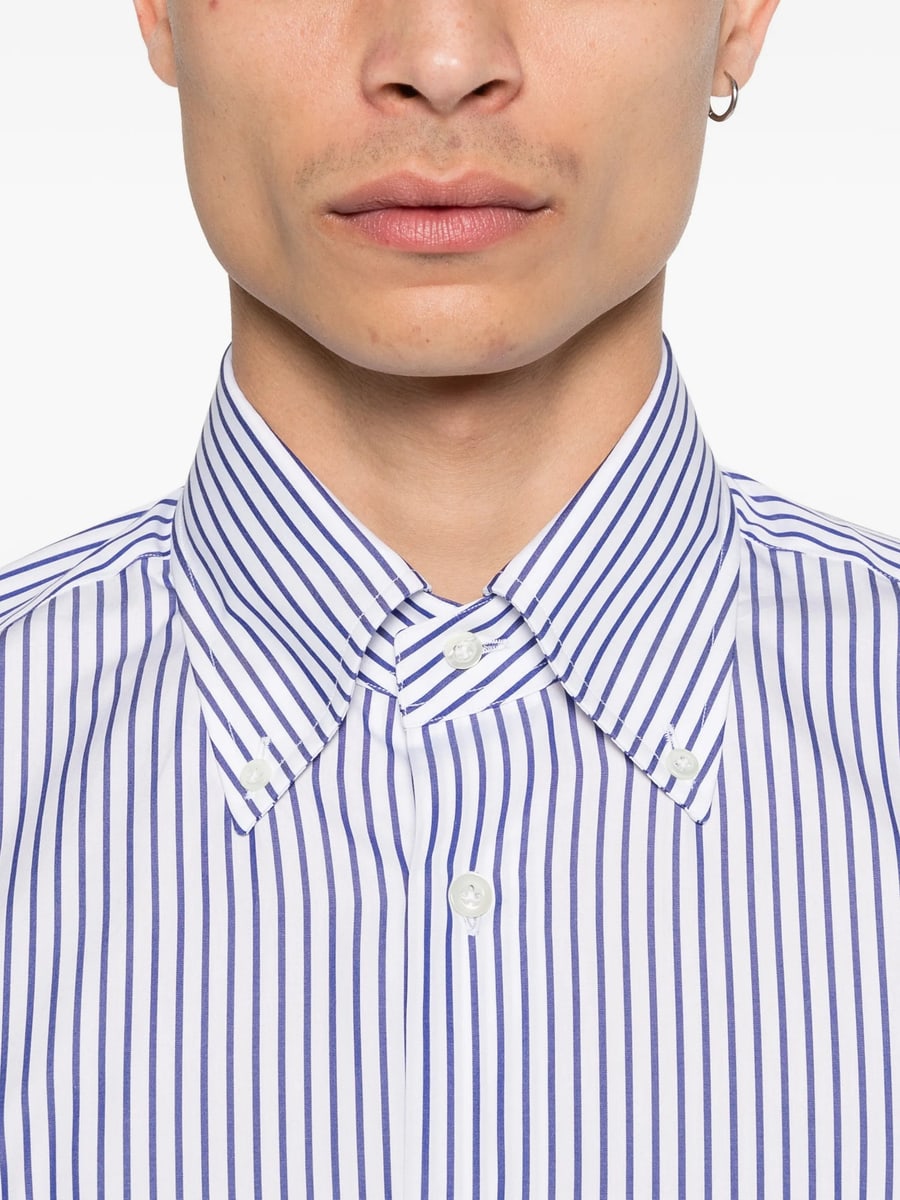 Mazzarelli Mazzarelli Striped Button-down Shirt, view 5