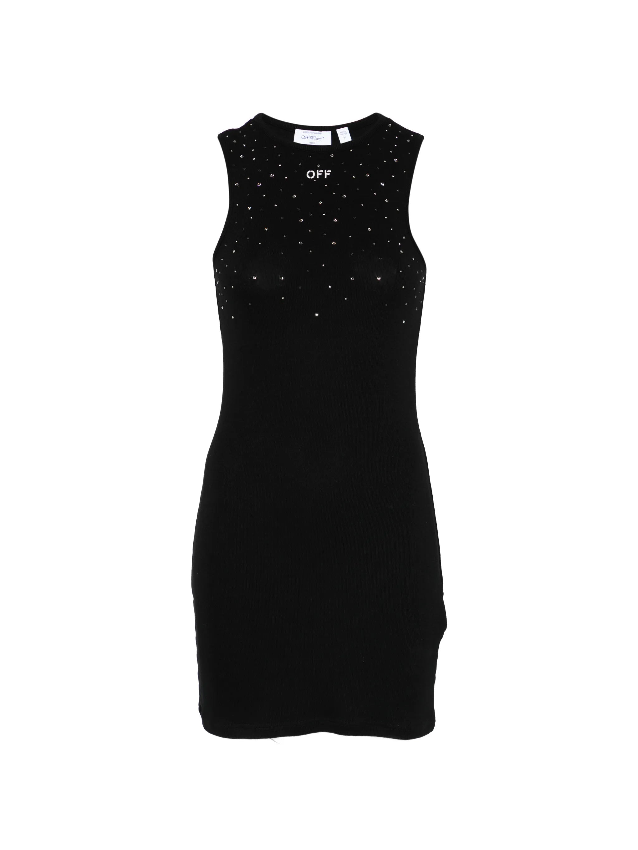 Off-White Off-white X Swarovski Ribbed Rowing Dress
