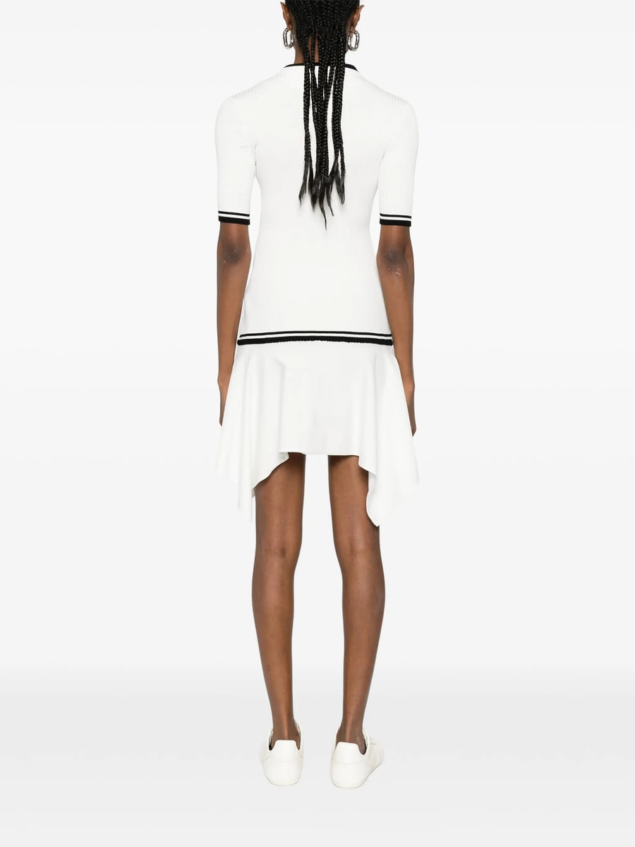Off-White Off-white V-neck Ribbed Mini Dress, view 5