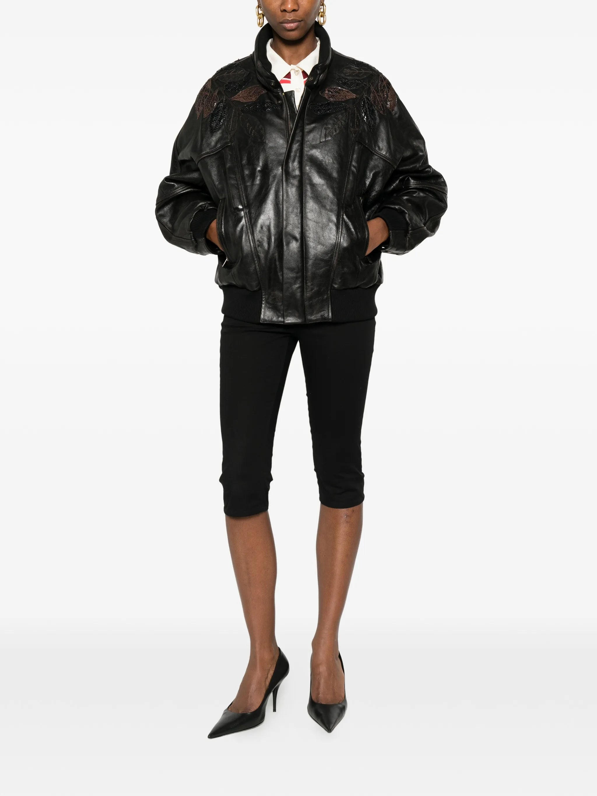 Gucci Gucci Leaf-applique Jacket, view 2