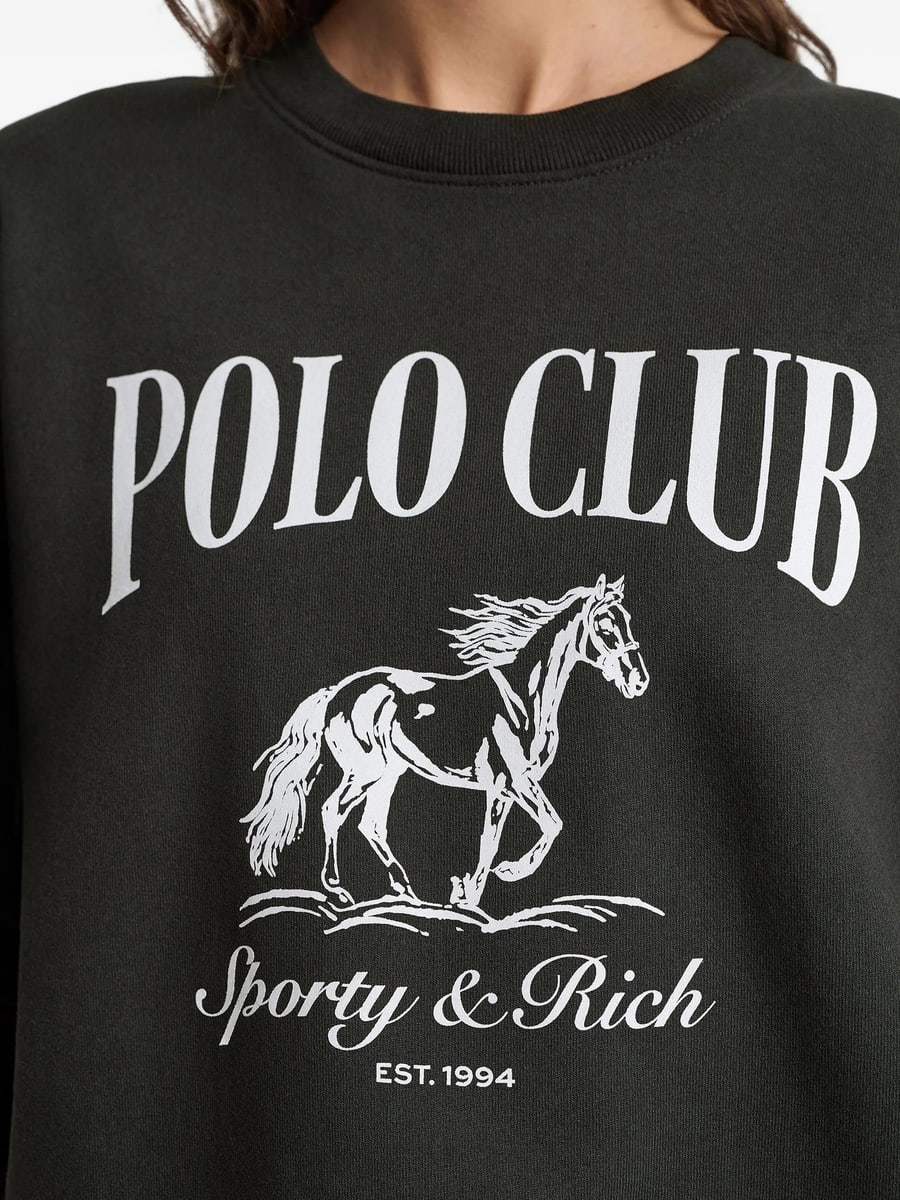 Sporty & Rich Sporty & Rich Stallion Graphic-print Sweatshirt, view 4