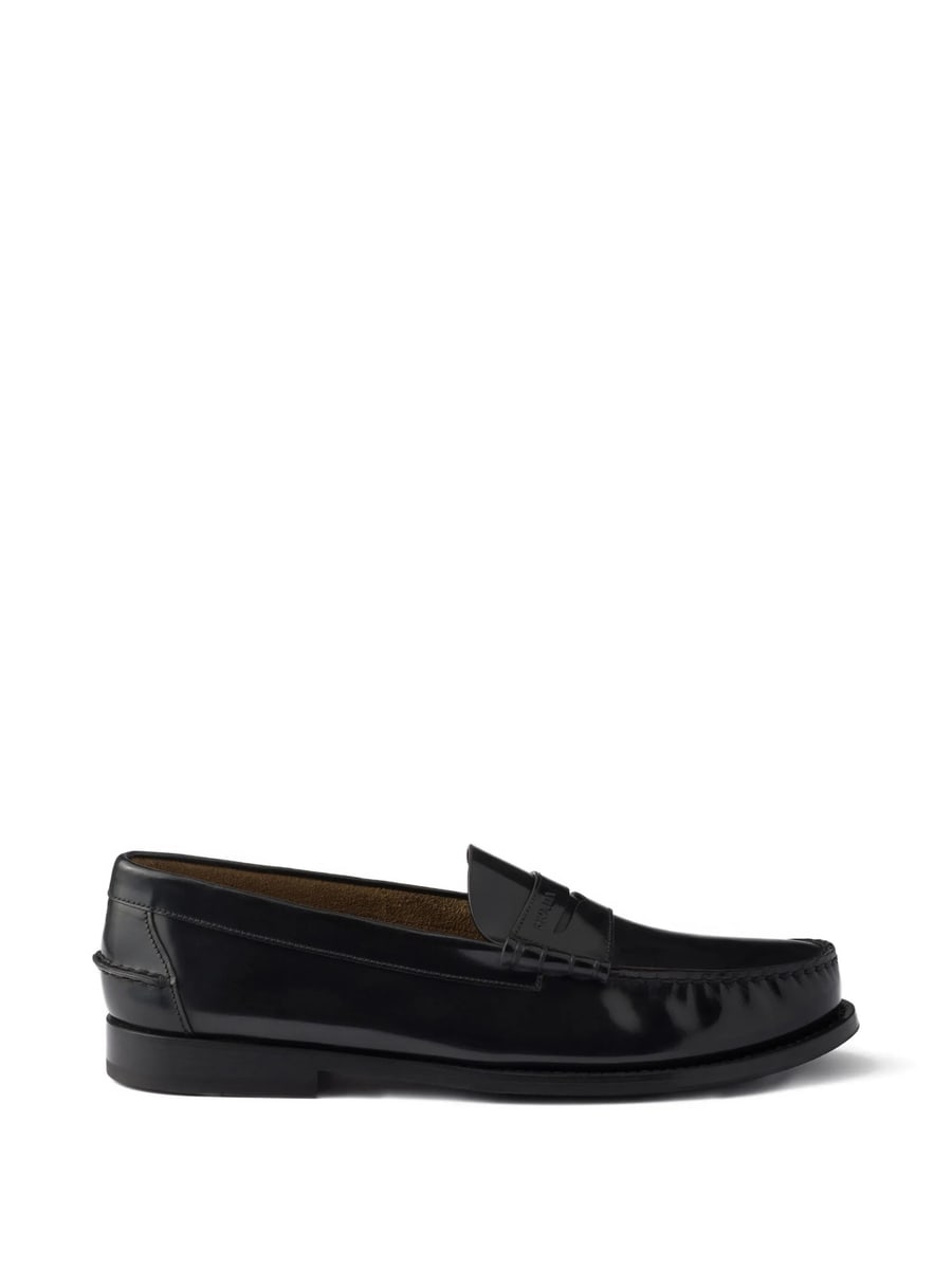 Prada Prada Brushed-leather Loafers