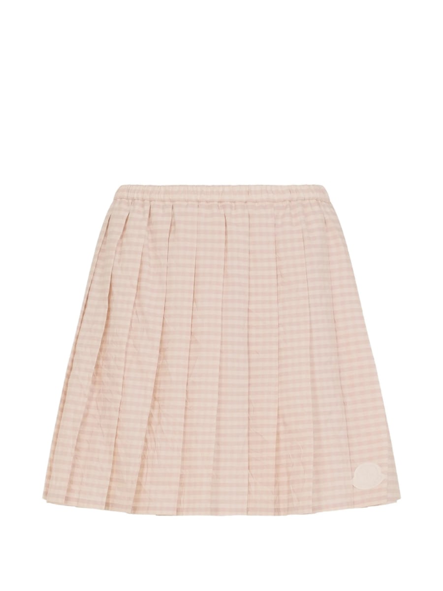 Moncler Moncler Gingham Pleated Skirt