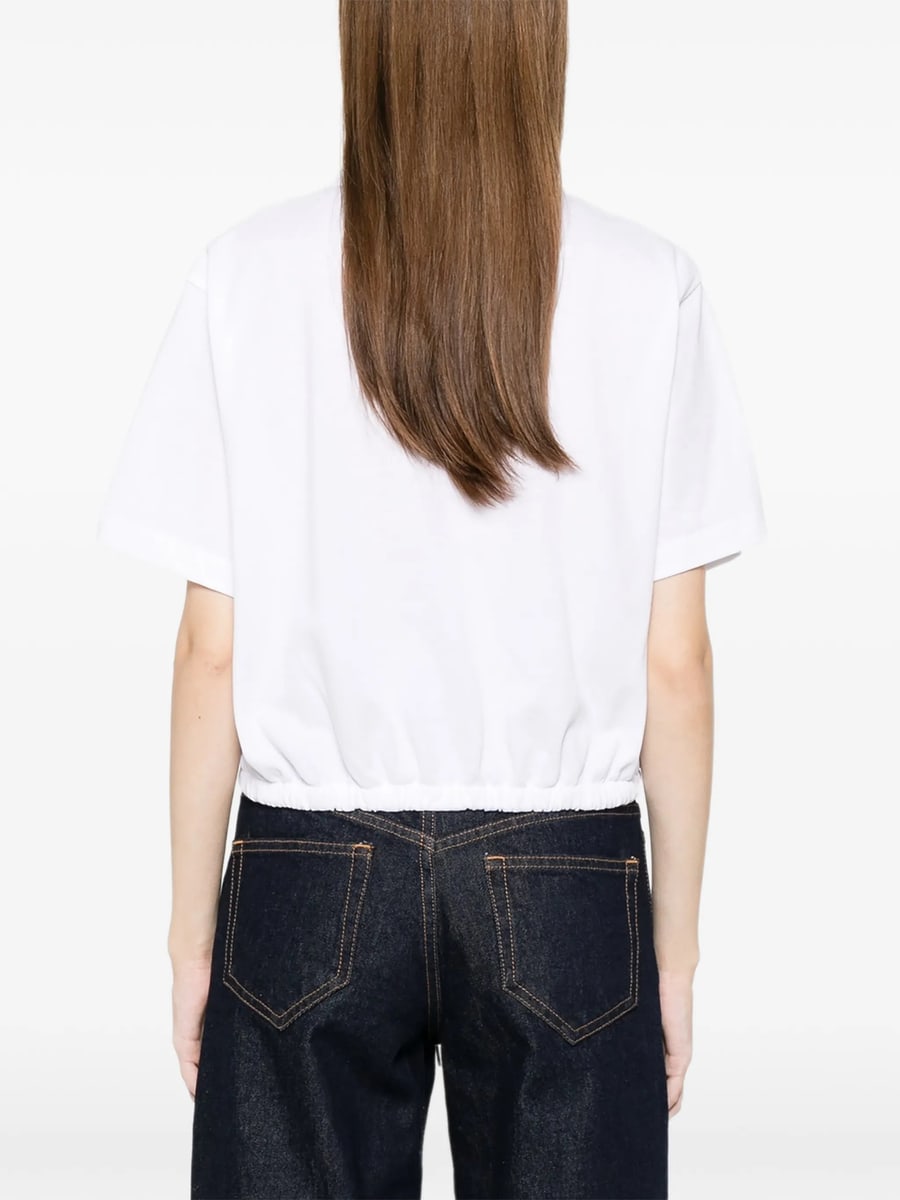 Moncler Moncler Drawstring-hem Polo Top, view 4