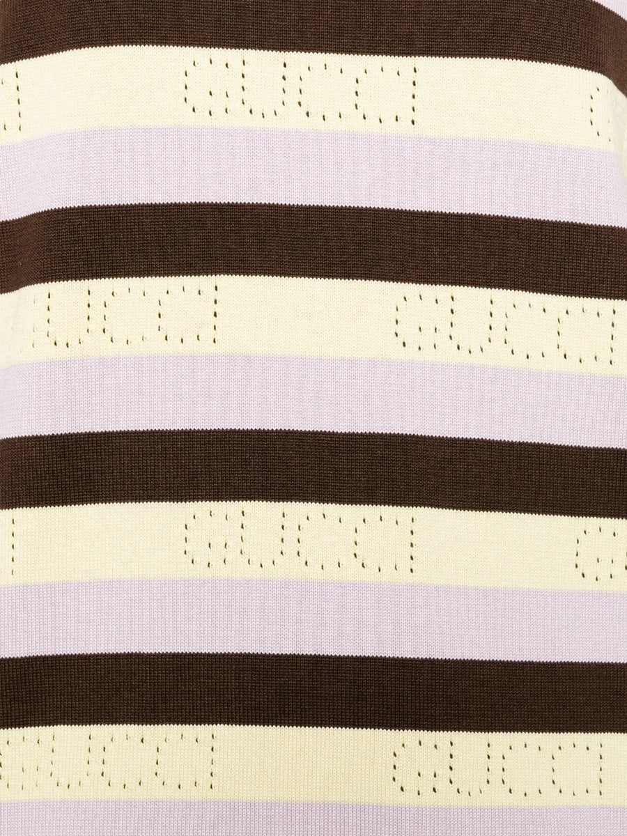 Gucci Gucci Button Striped T-shirt, view 3