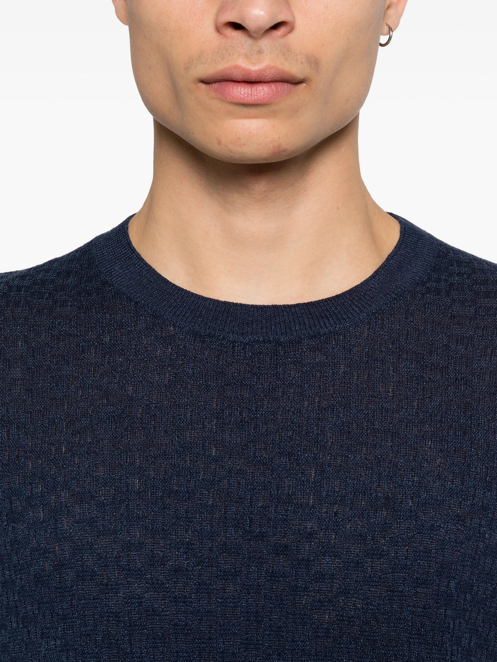 Fileria Fileria Short-sleeve Textured T-shirt, view 2