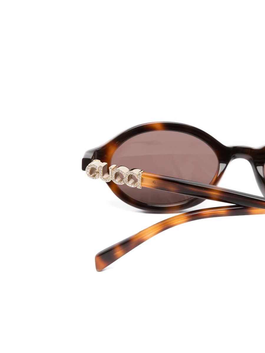 Gucci Gucci Logo Oval-frame Sunglasses, view 3