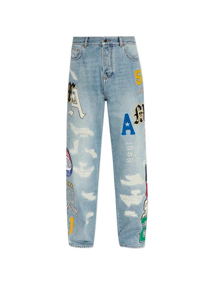 Amiri Amiri Varsity Patch Baggy Jeans