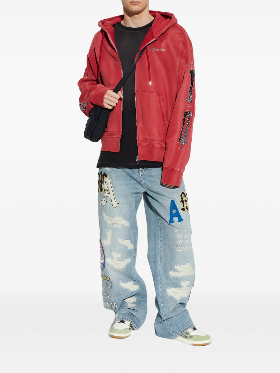 Amiri Amiri Varsity Patch Baggy Jeans, view 3