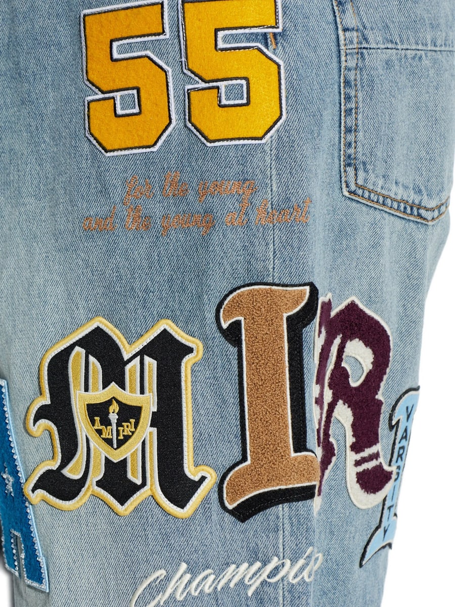 Amiri Amiri Varsity Patch Baggy Jeans, view 4