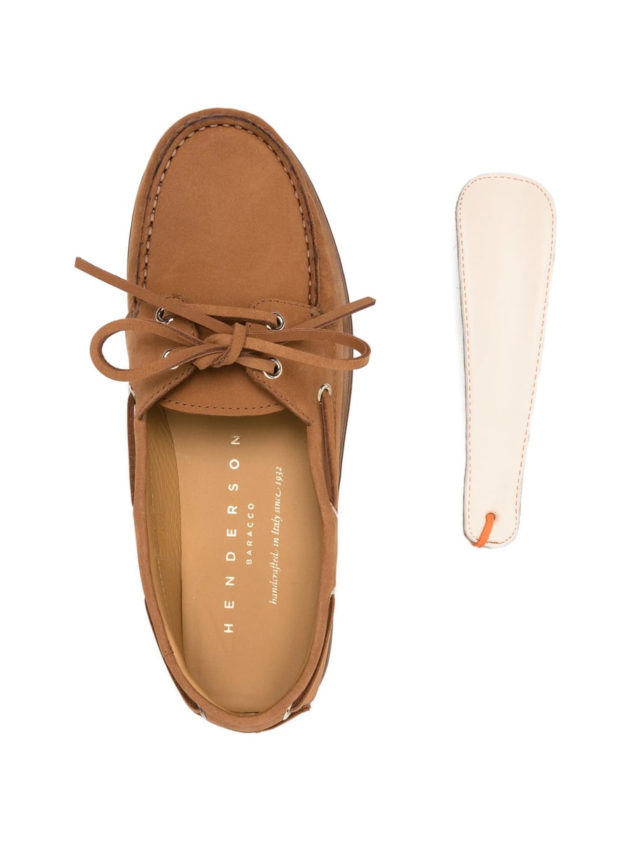 Henderson Baracco Henderson Baracco Zelia Lace-up Detail Boat Shoes, view 4