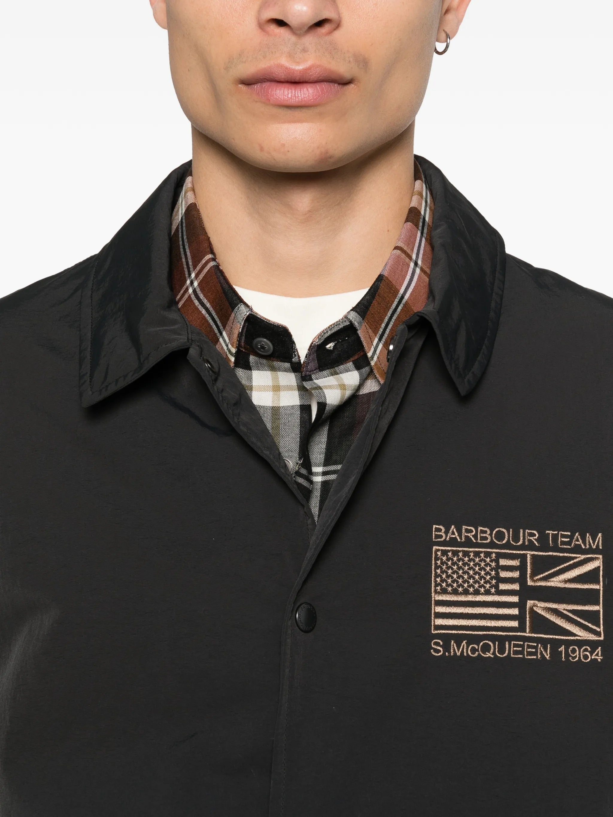 Barbour Barbour B.Intl Coach Logo-embroidered Shirt Jacket, view 2