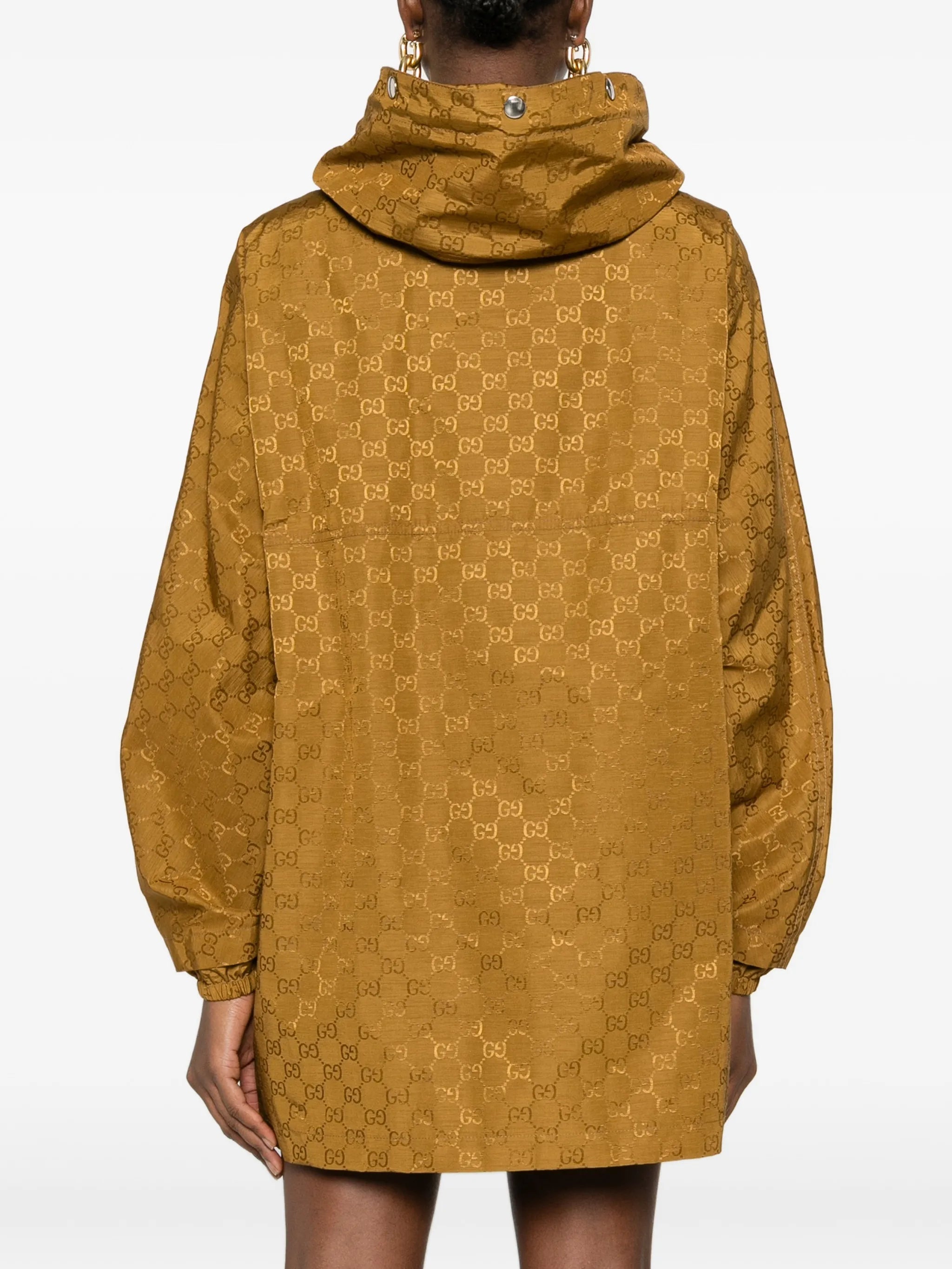 Gucci Gucci Hooded Logo-pattern Jacket, view 2