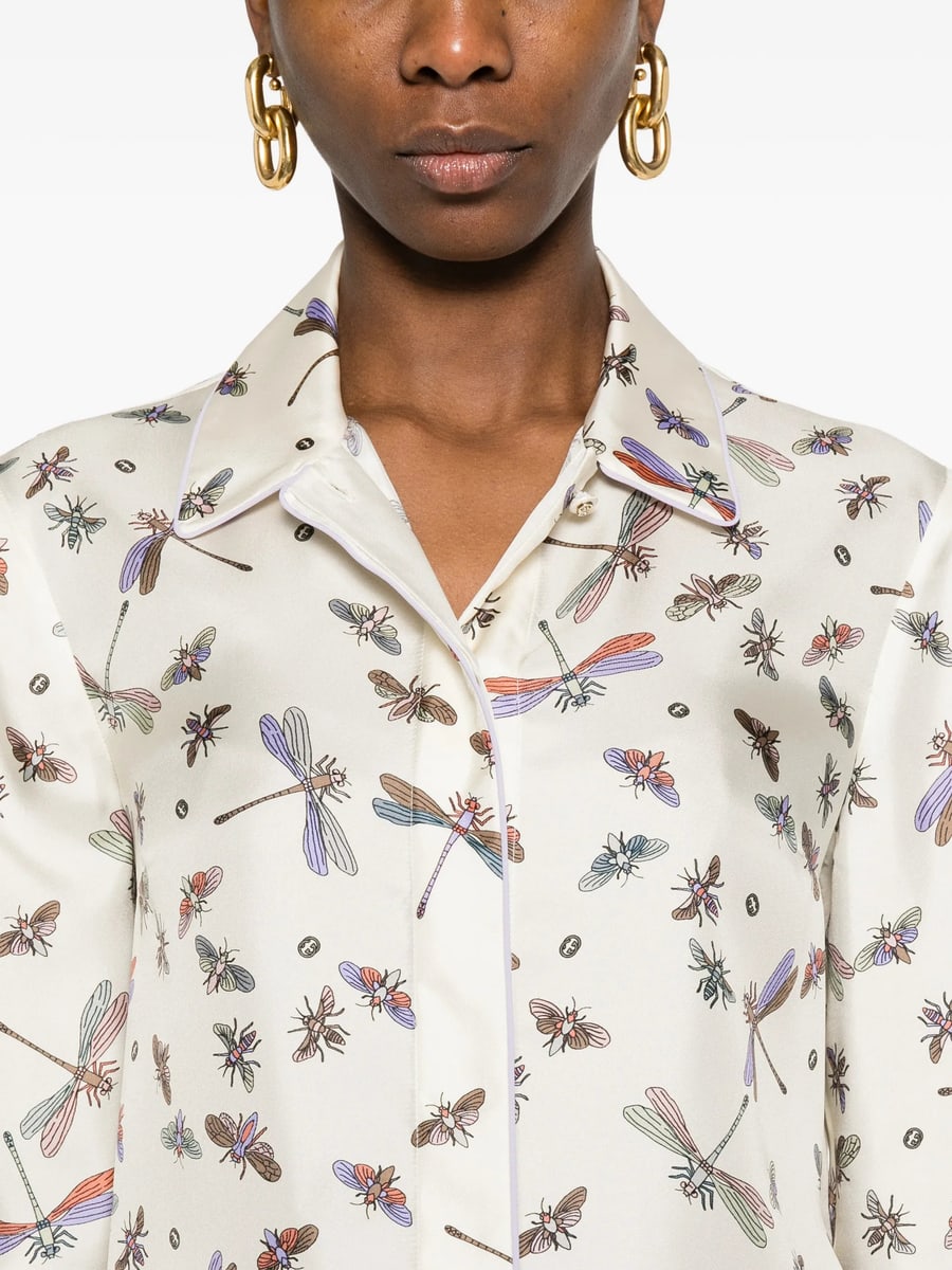 Gucci Gucci Dragonfly-print Shirt, view 3