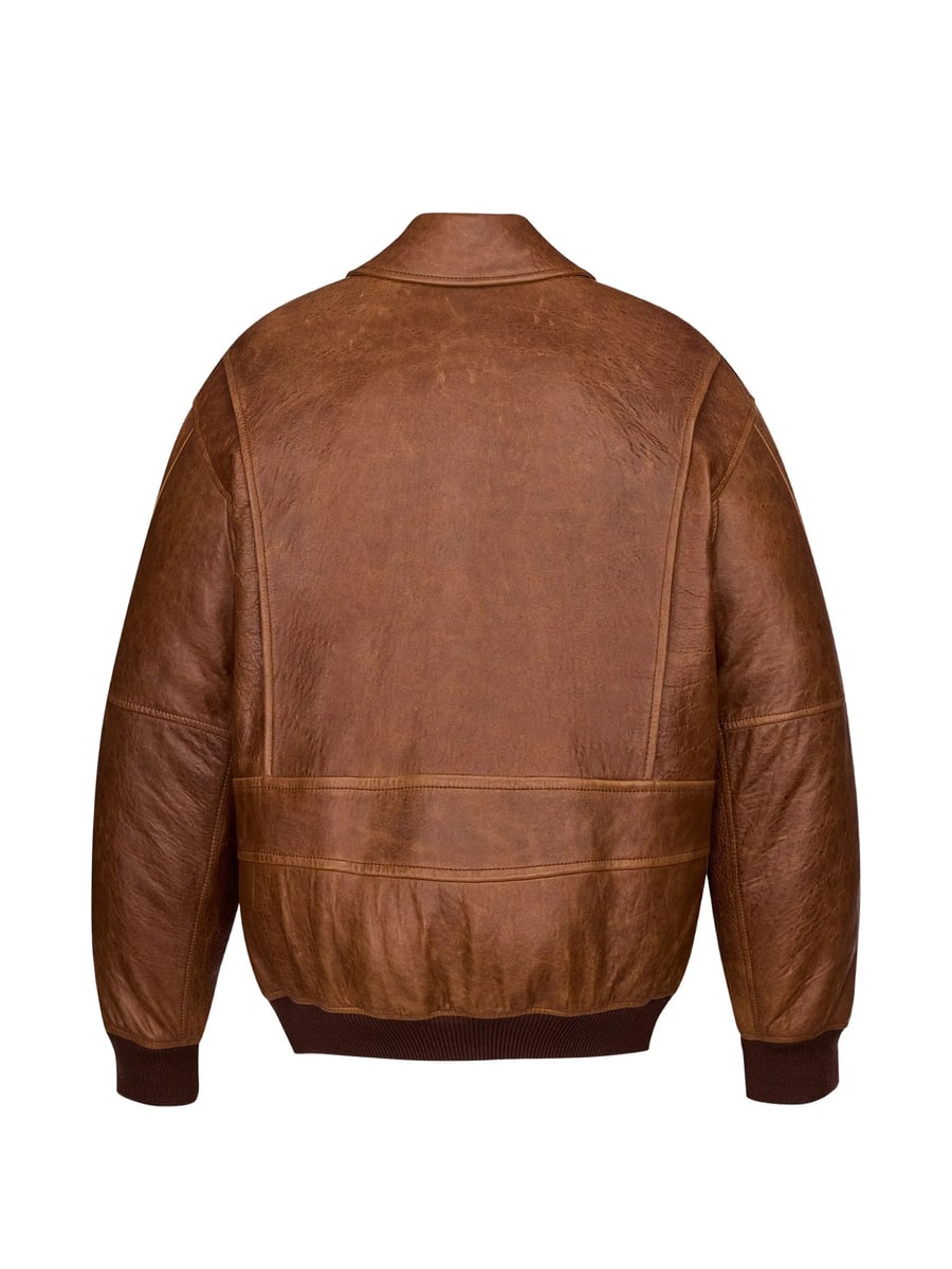 Saint Laurent Saint Laurent Zip Leather Jacket, view 2