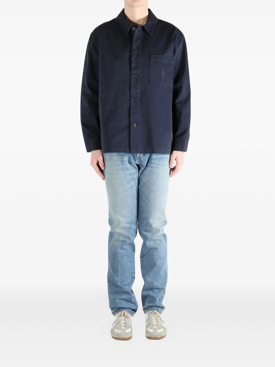 Saint Laurent Saint Laurent Logo-embroidered Jacket, view 2