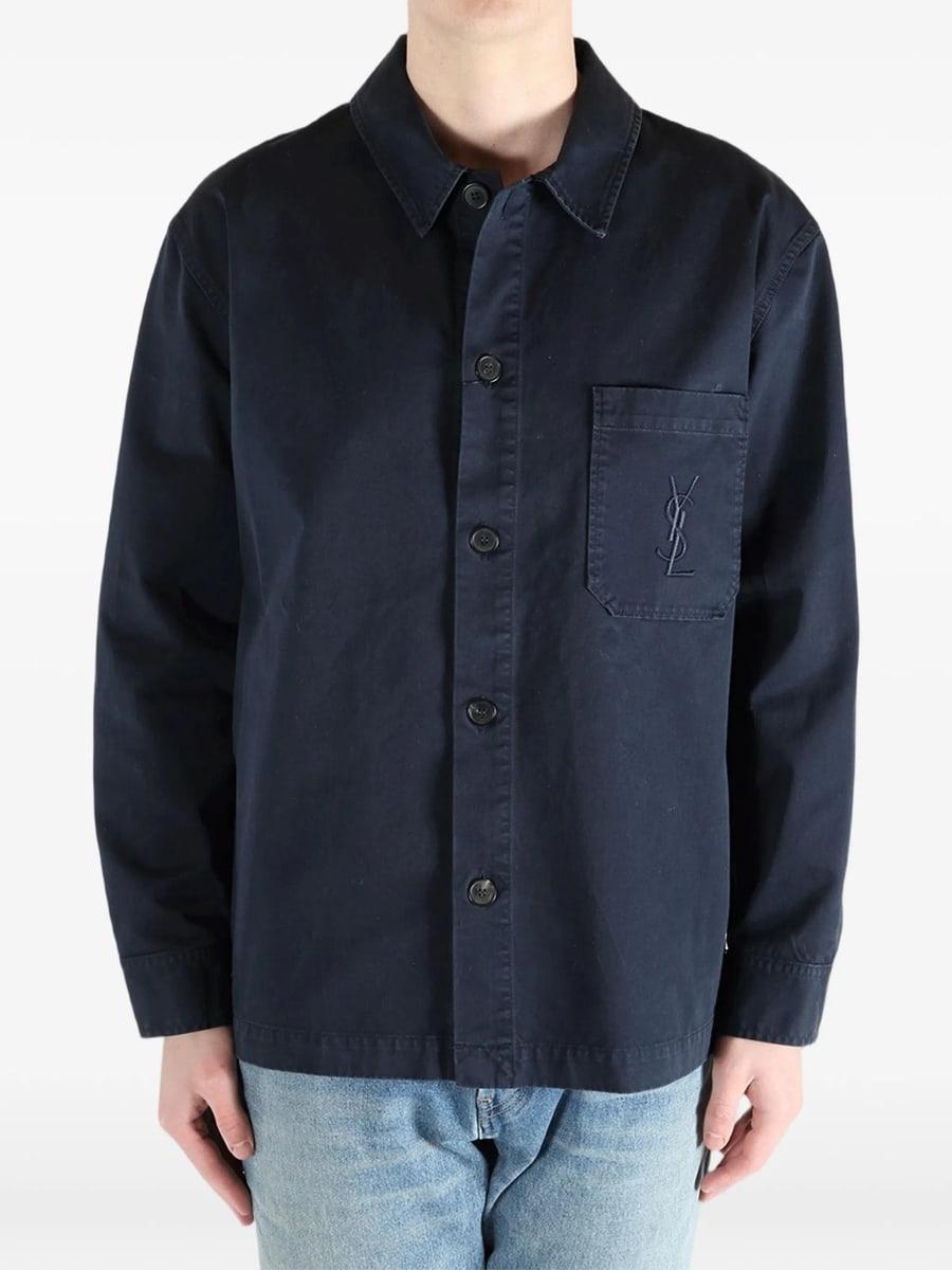 Saint Laurent Saint Laurent Logo-embroidered Jacket, view 3