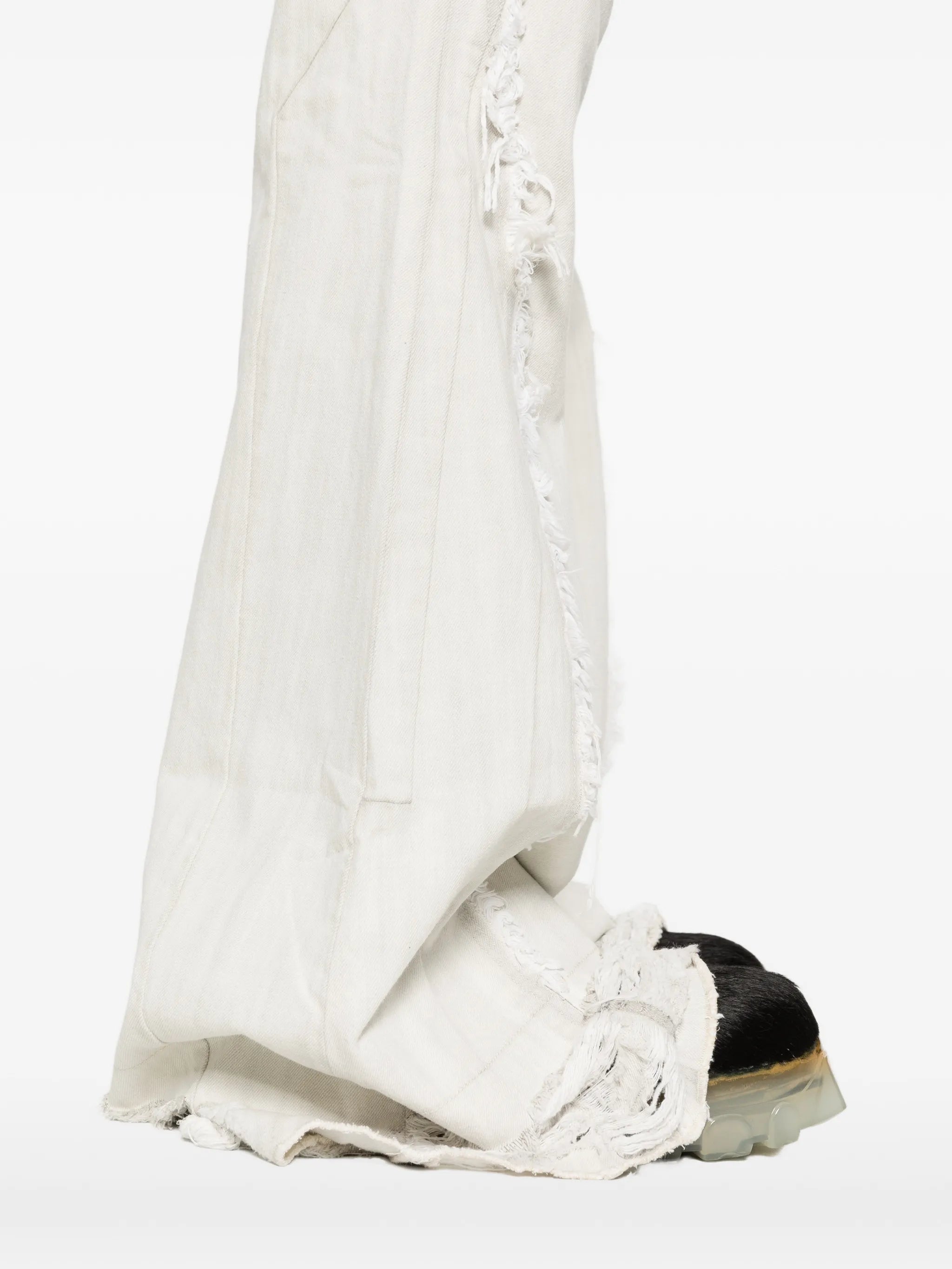 Rick Owens DRKSHDW Rick Owens Drkshdw Fringed Distressed Button-fastening Jeans, view 2