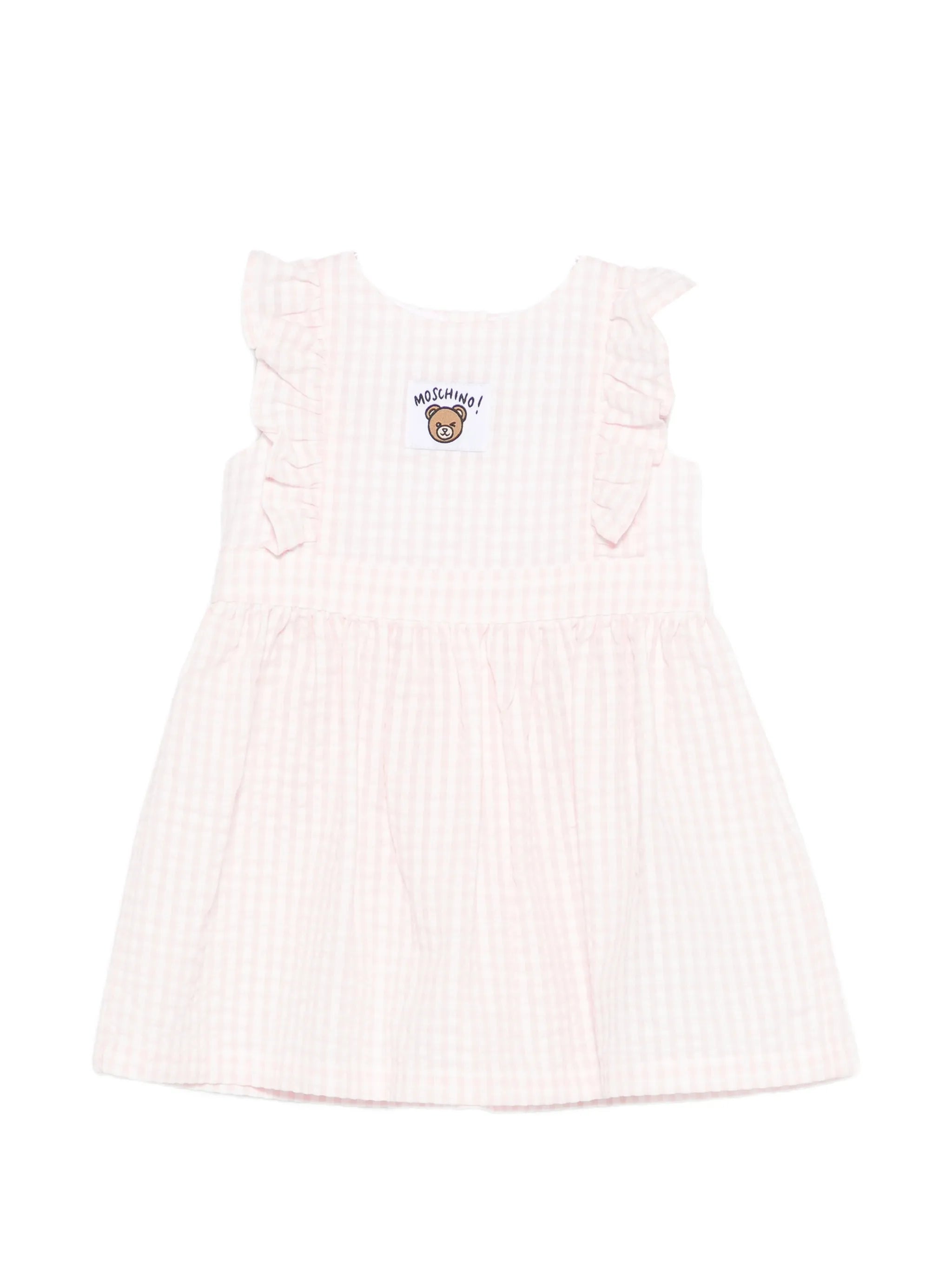 Moschino Moschino Gingham-pattern Ruffled Dress