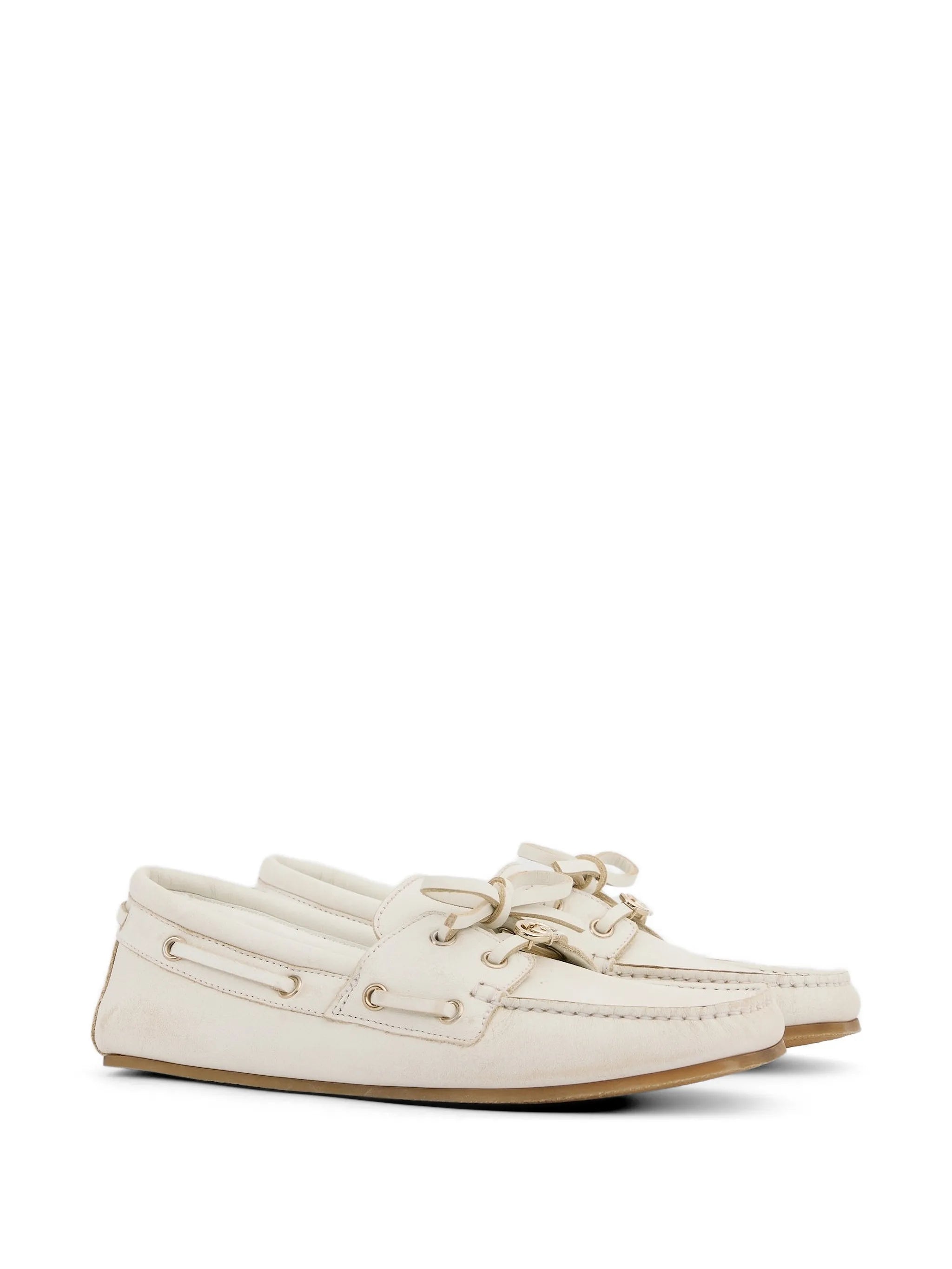 Gucci Gucci Logo-plaque Tie-fastening Boat Shoes, view 2