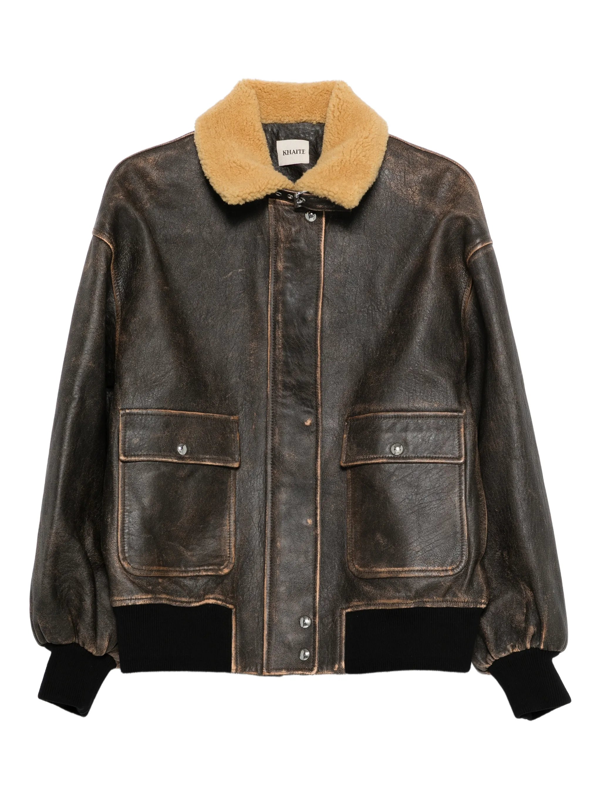 Khaite Khaite Sandor Fur Collar Pocket Jacket