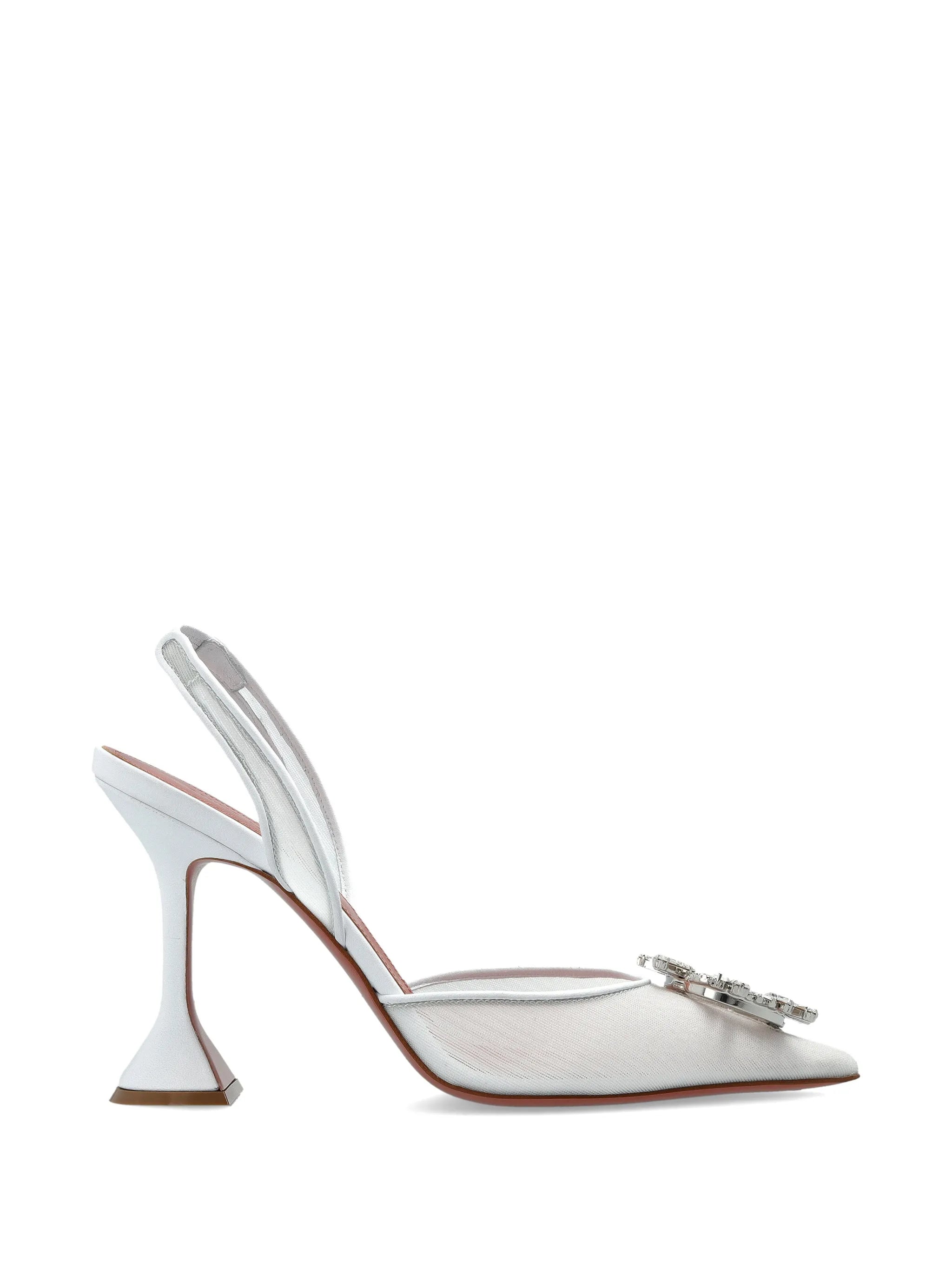 Amina Muaddi Amina Muaddi Begum Mesh Embellishment Pumps
