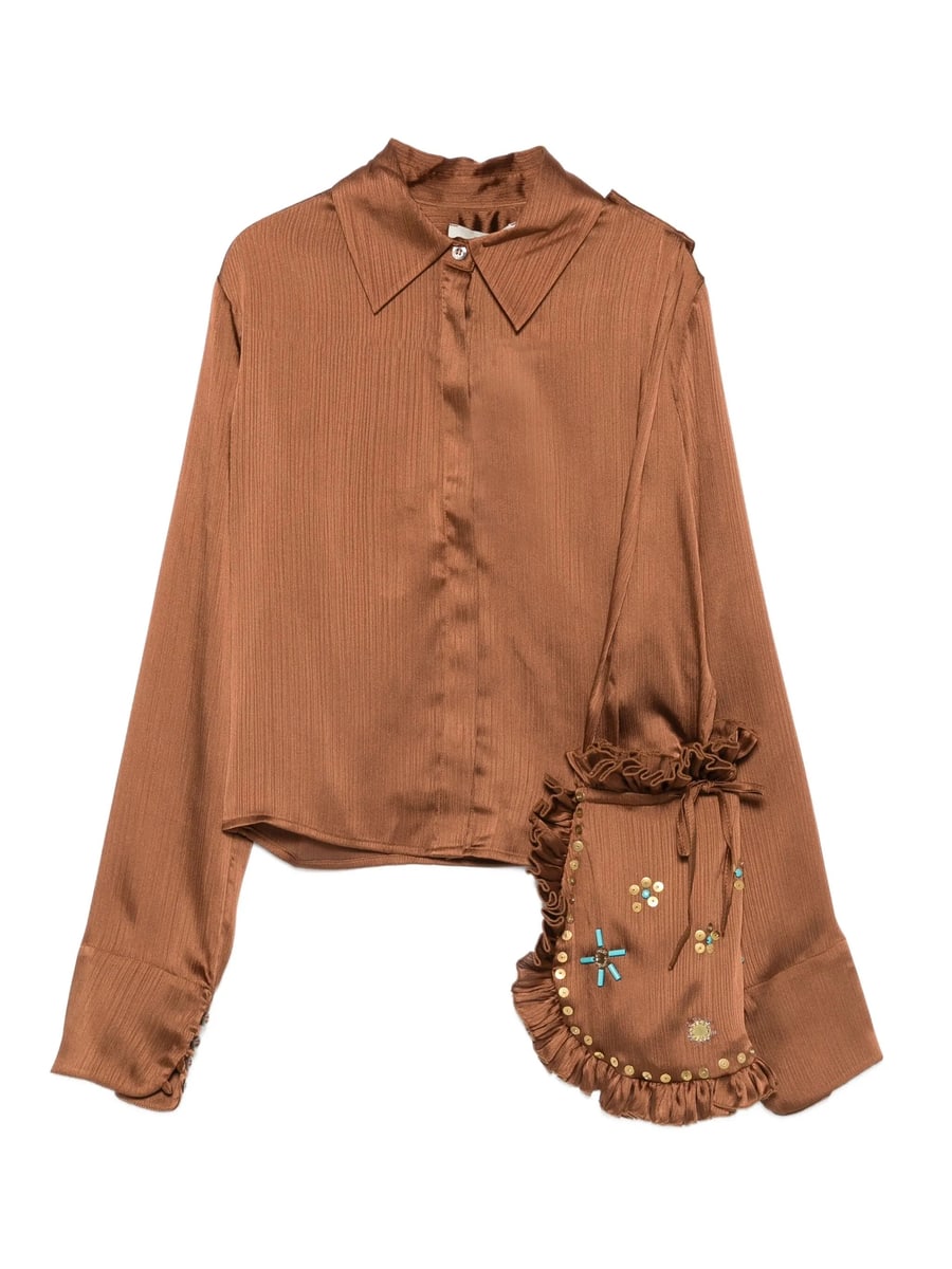 Siedres Siedres Pointed-collar Buttoned Blouse