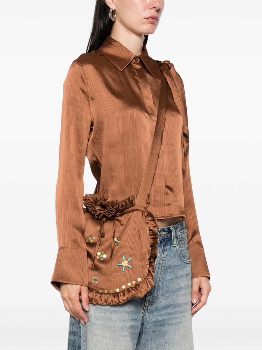 Siedres Siedres Pointed-collar Buttoned Blouse, view 5