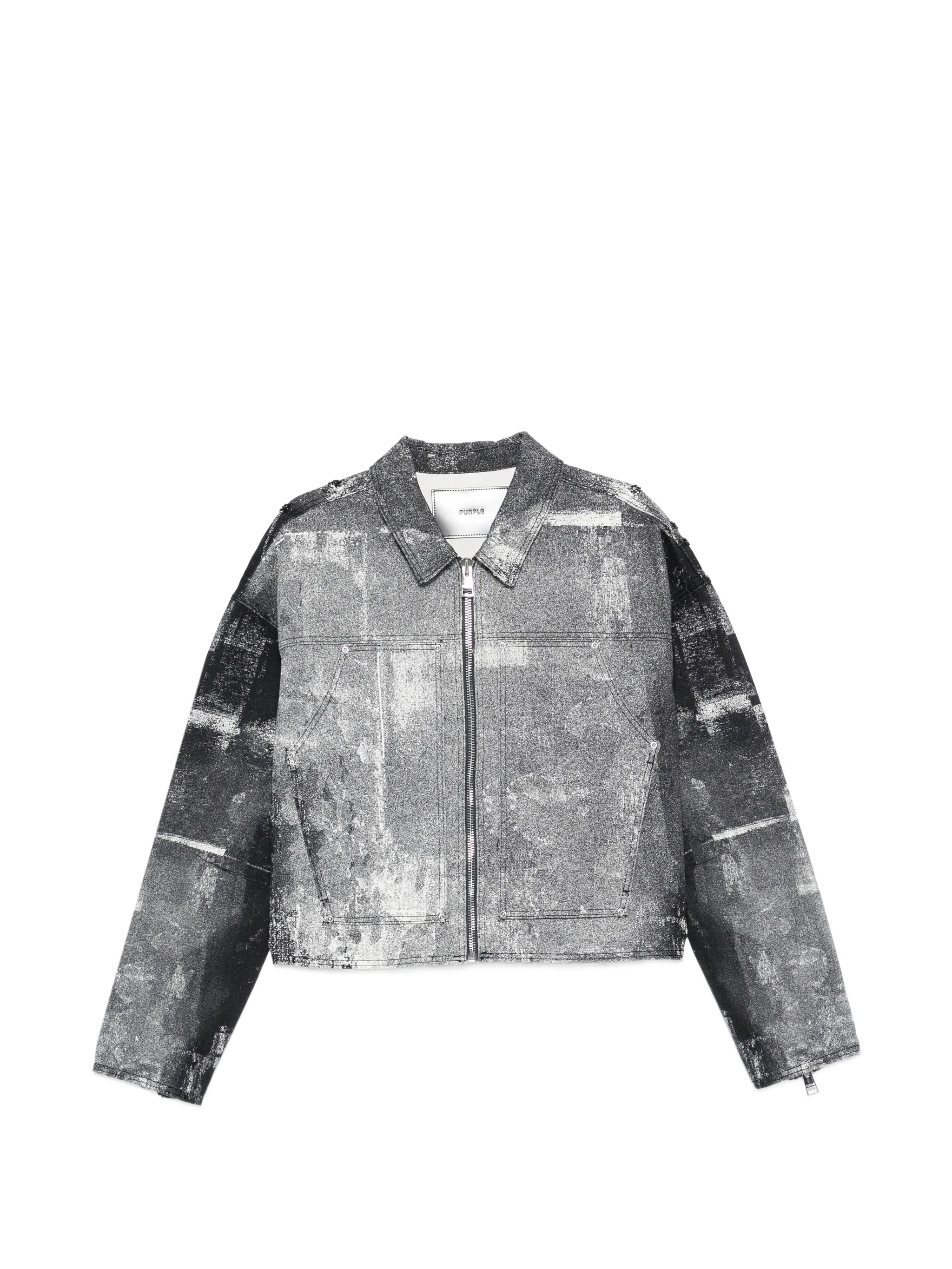 Purple Brand Purple Brand Carpenter Palms Patterned Zip Jacket