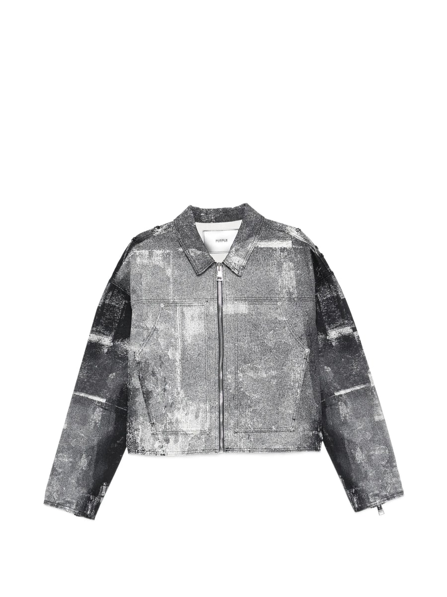Purple Brand Purple Brand Carpenter Palms Patterned Zip Jacket