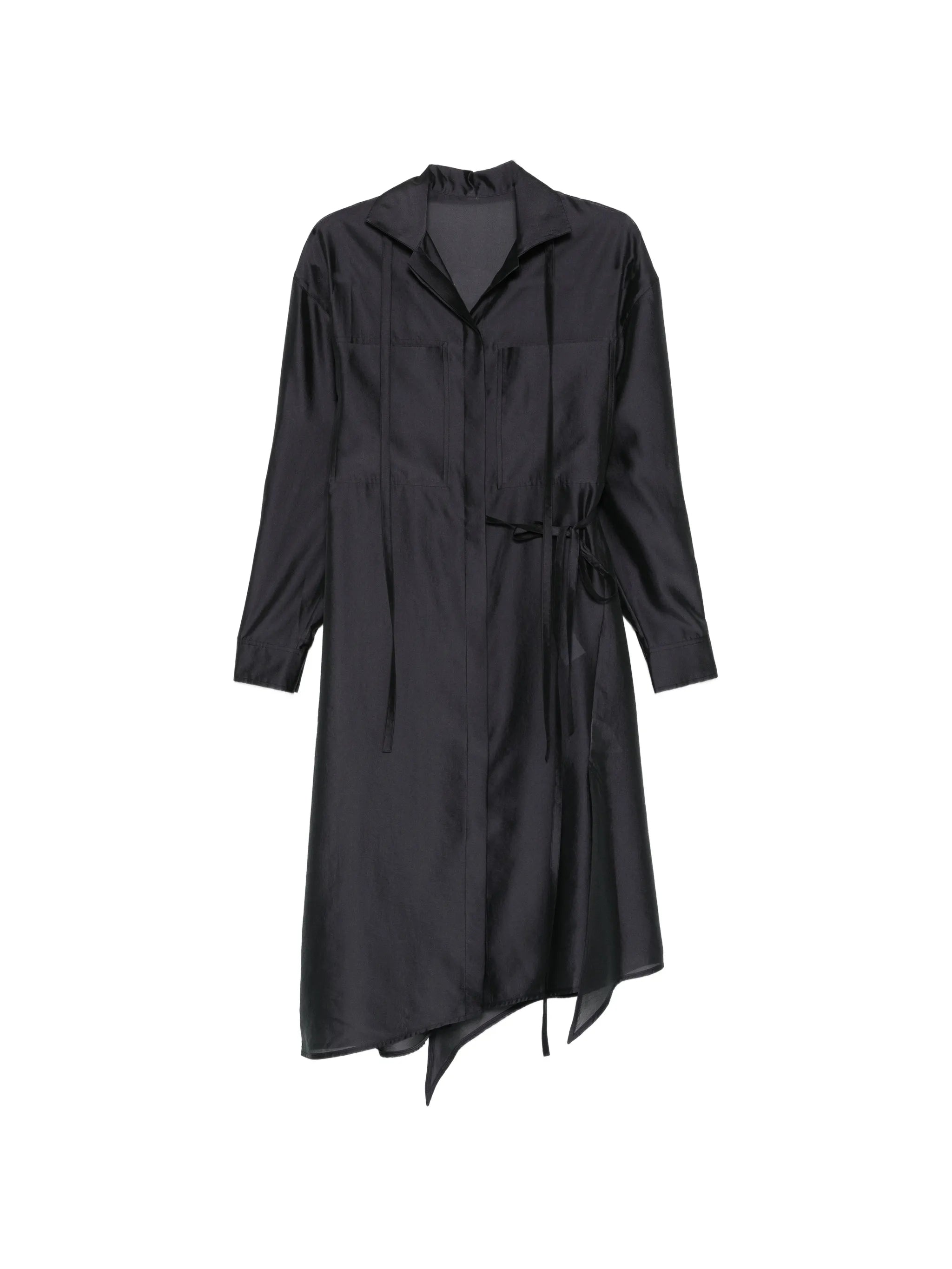 System System Tie-detail Midi Shirt Dress