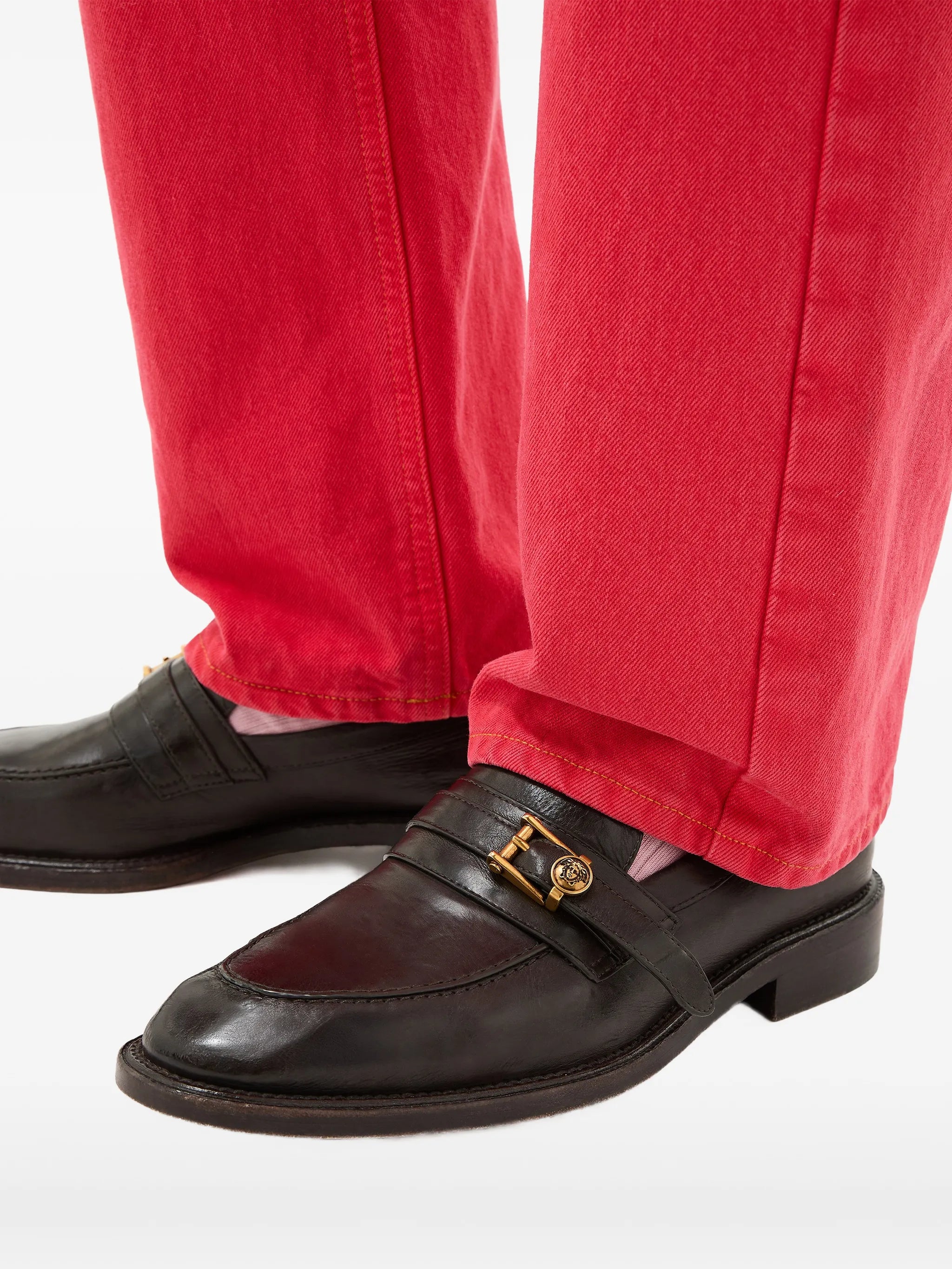 Versace Versace Primo Leather Loafers, view 2