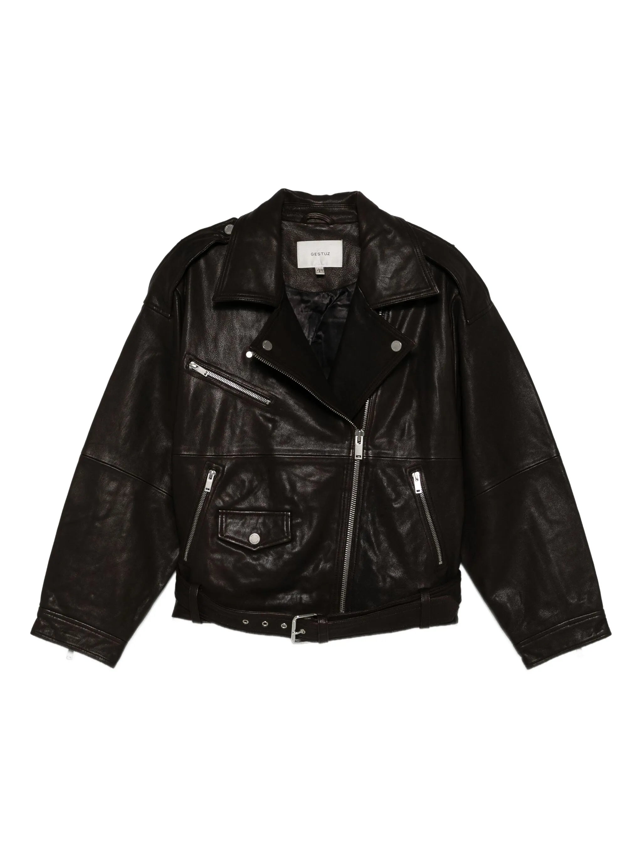 Gestuz Gestuz Belted Leather Jacket