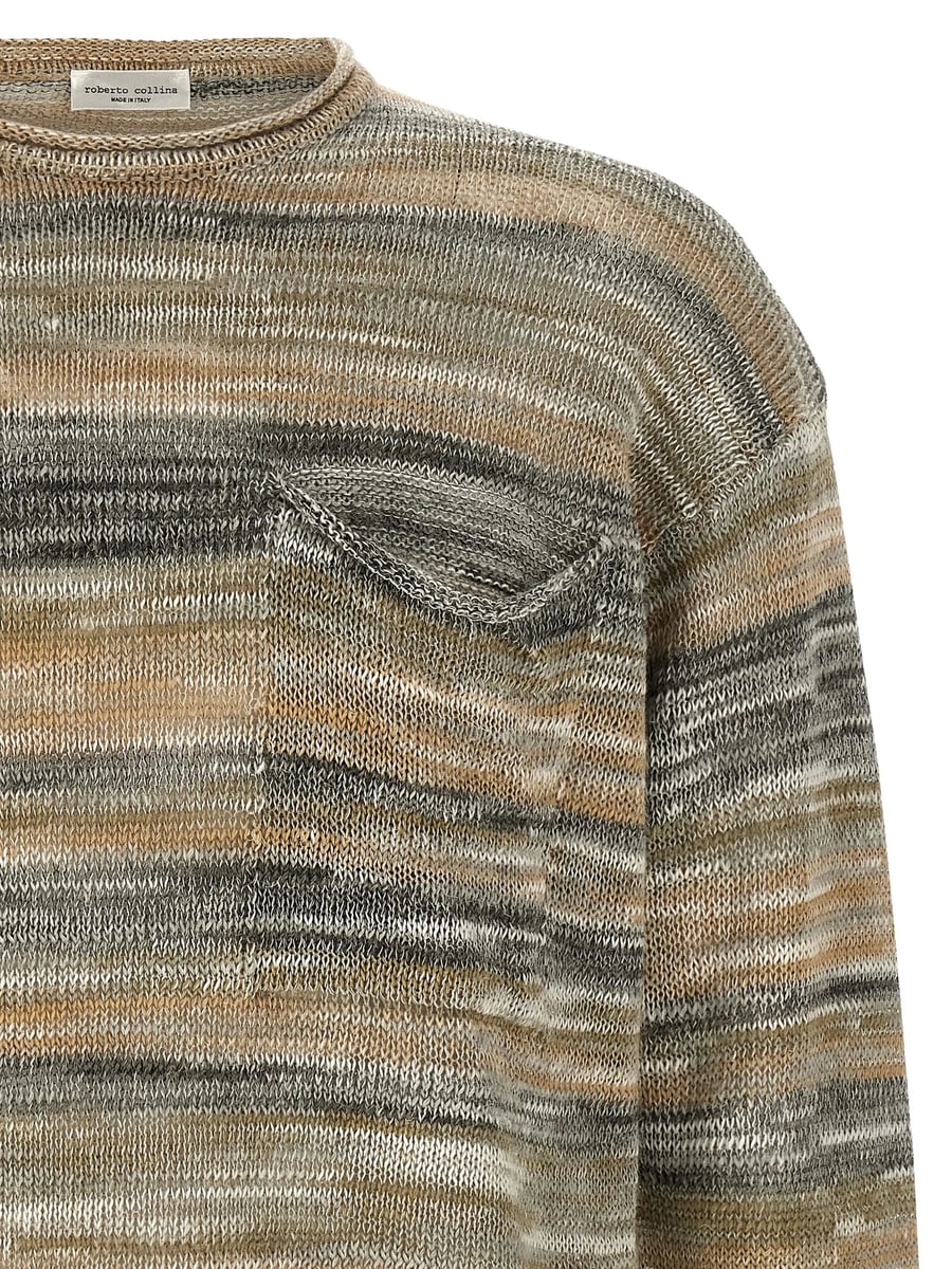 Roberto Collina Roberto Collina Striped Crew-neck Sweater, view 4