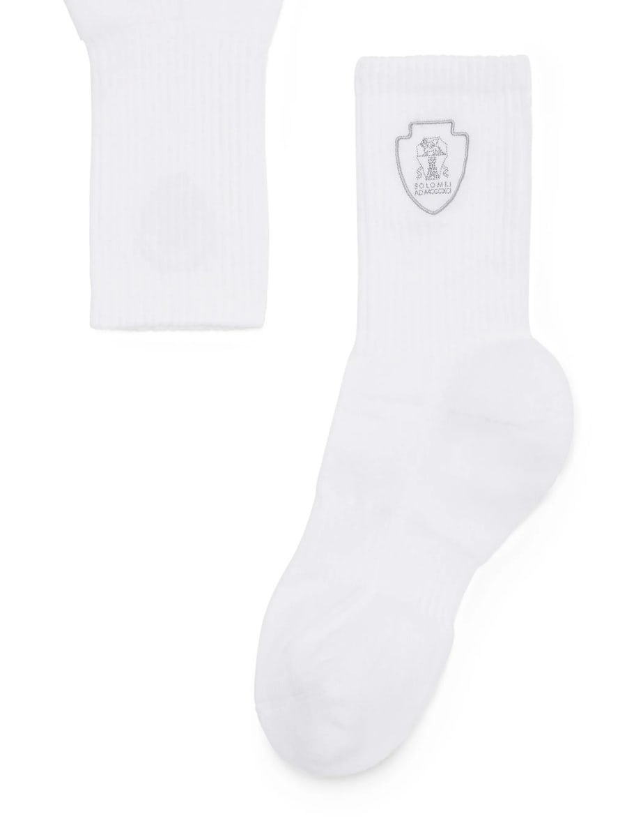 Brunello Cucinelli Brunello Cucinelli Logo-embroidered Socks, view 3