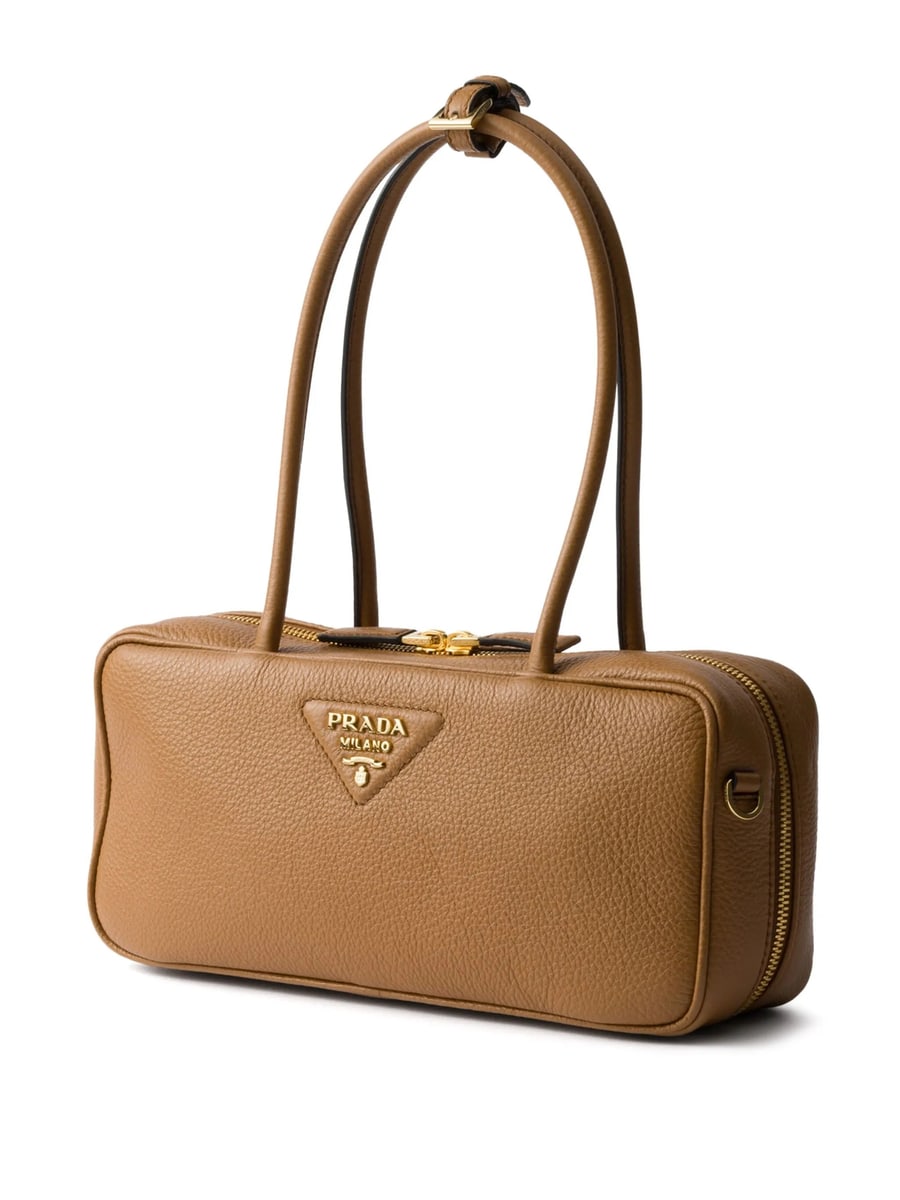 Prada Prada Medium Leather Tote Bag, view 5