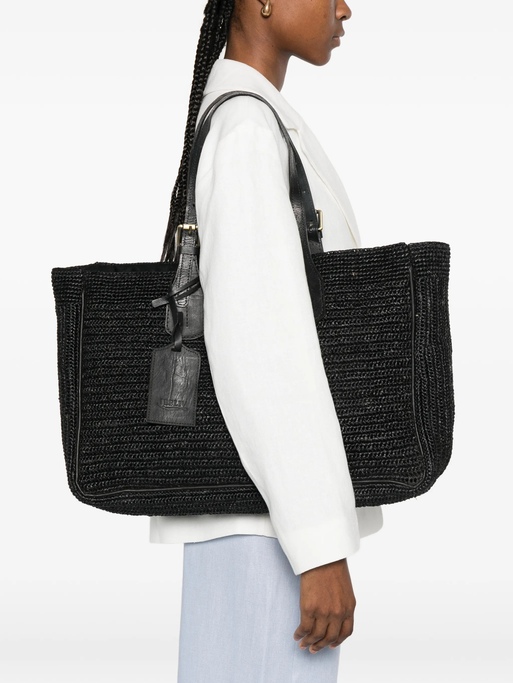 Ibeliv Ibeliv Woven Top Handle Shoulder Bag, view 2
