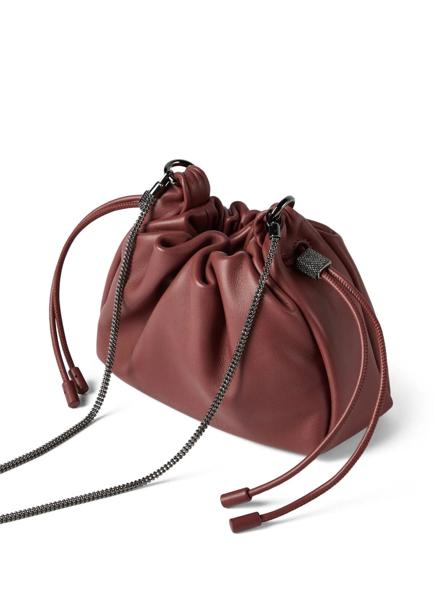 Brunello Cucinelli Brunello Cucinelli Mini Mellow Bucket Bag, view 4