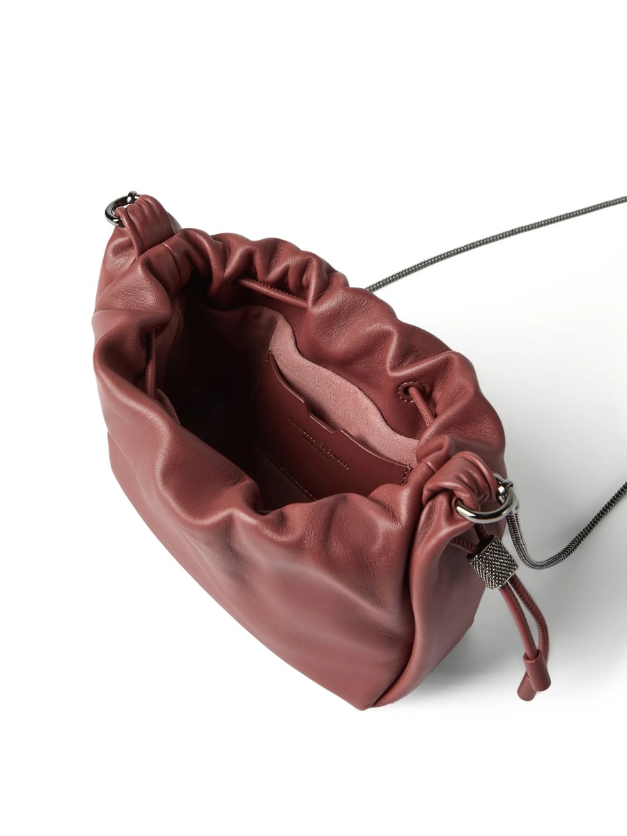Brunello Cucinelli Brunello Cucinelli Mini Mellow Bucket Bag, view 5