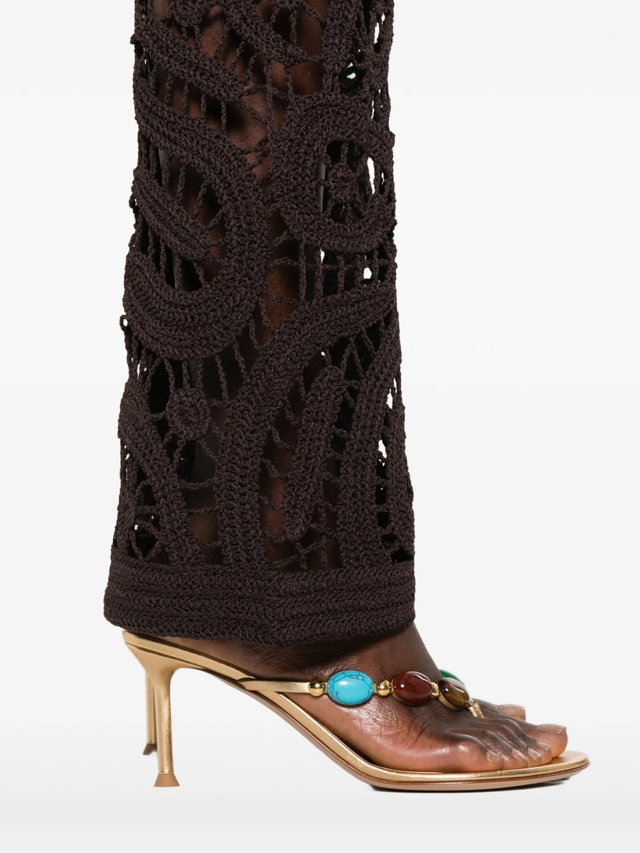 Pinko Pinko  Geometric Crocheted Trousers, view 5