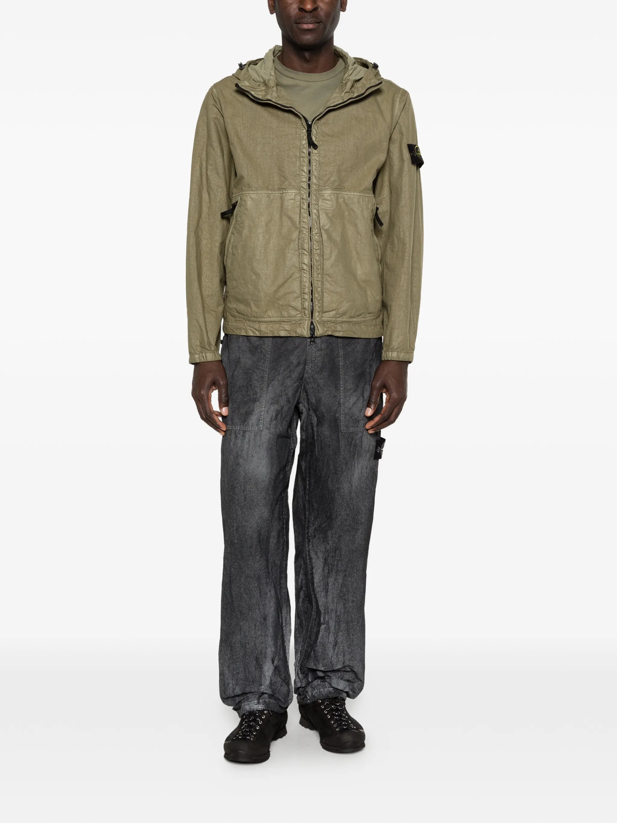 Stone Island Stone Island 4100053 Organic-look Nylon Panama-tc Jacket, view 2
