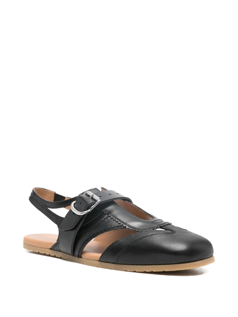 Dries Van Noten Dries Van Noten Buckled Leather Sandals, view 4