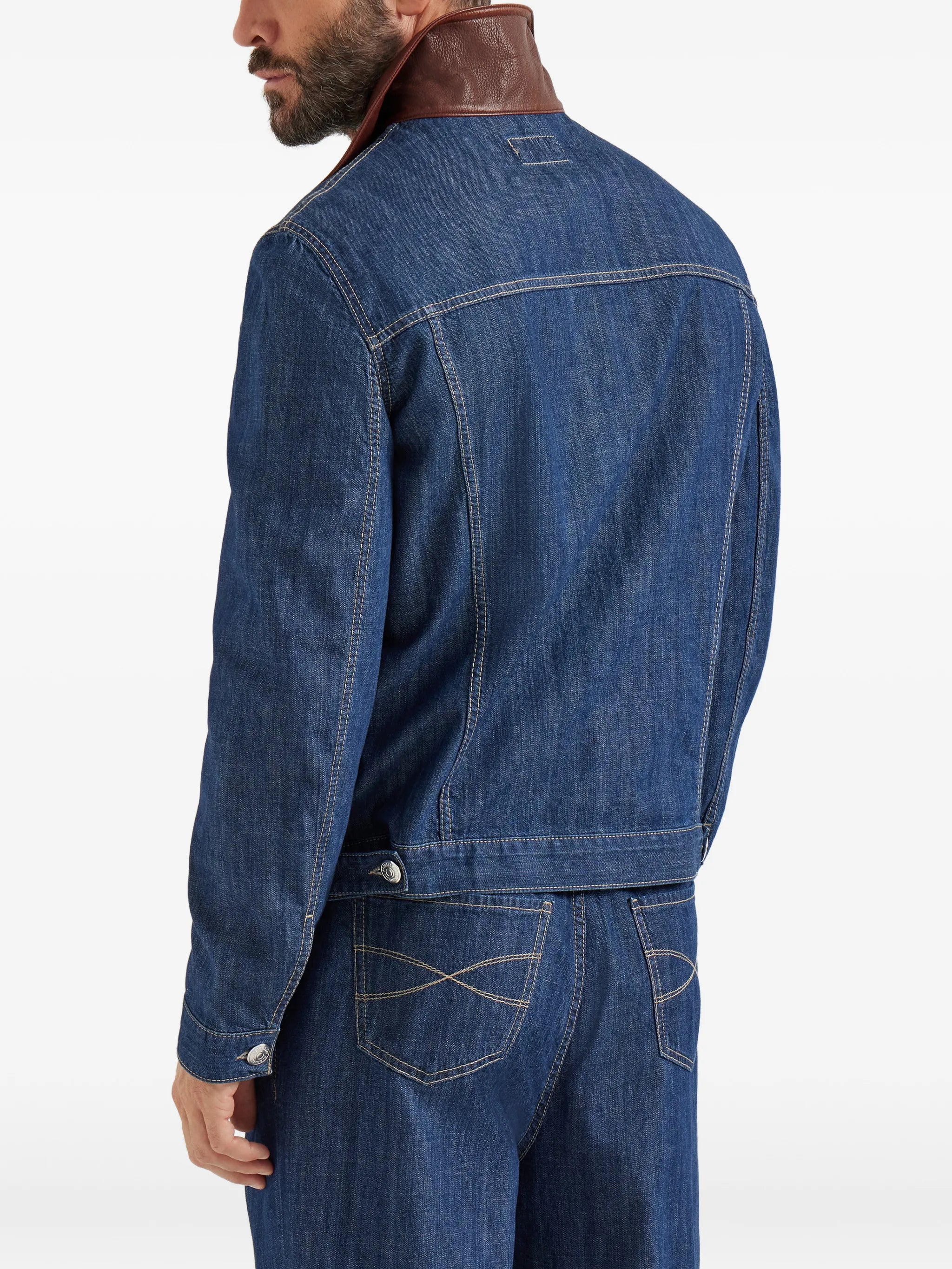 Brunello Cucinelli Brunello Cucinelli Button-up Denim Jacket, view 2