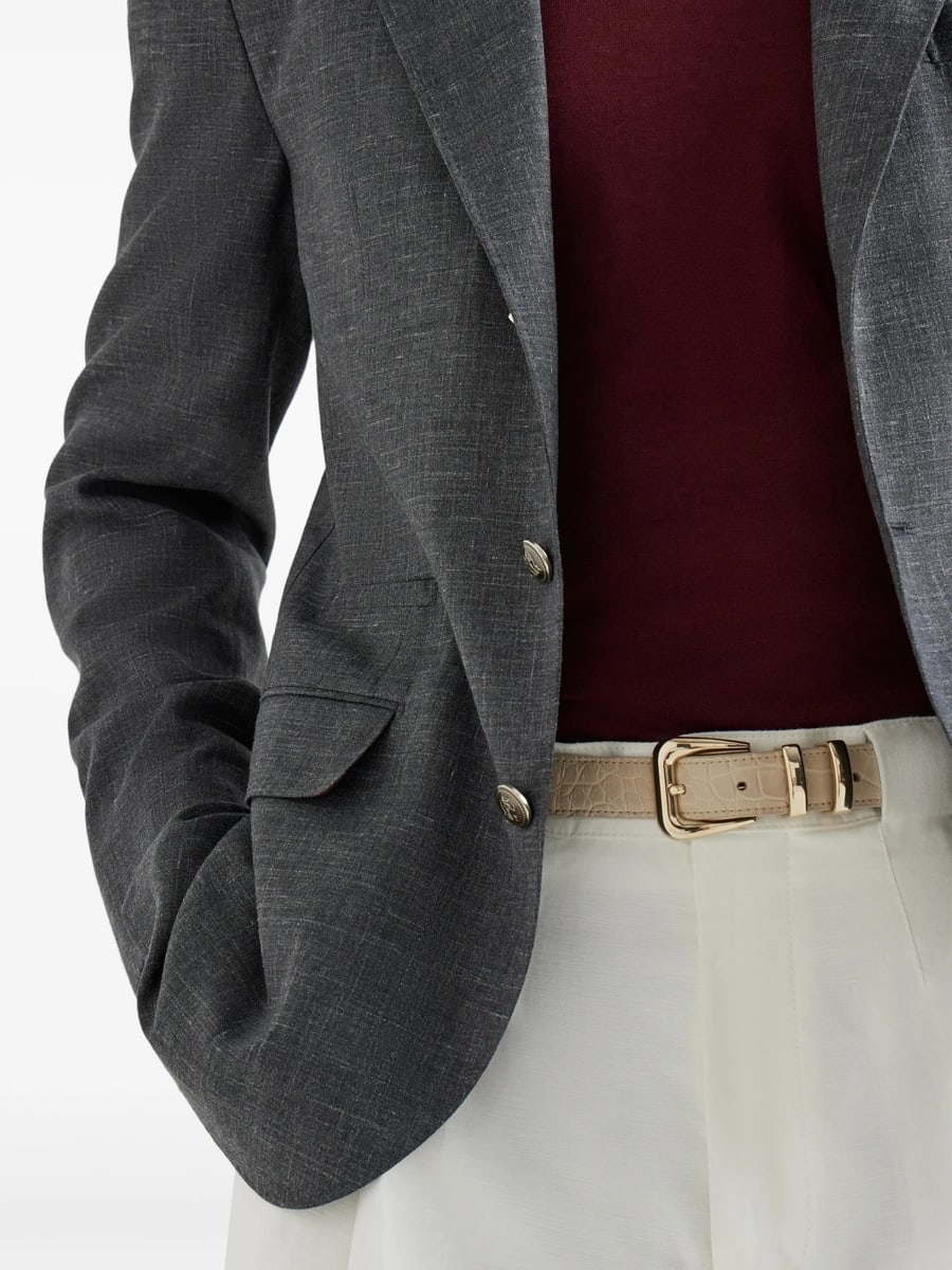 Brunello Cucinelli Brunello Cucinelli Slubbed Buttons Blazer, view 3