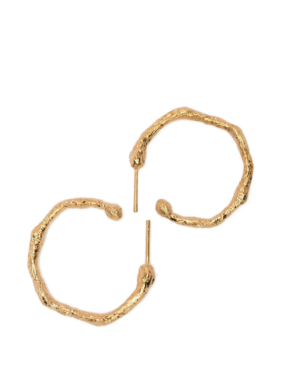 Forte_Forte Forte Forte Textured Hoop Earrings, view 3