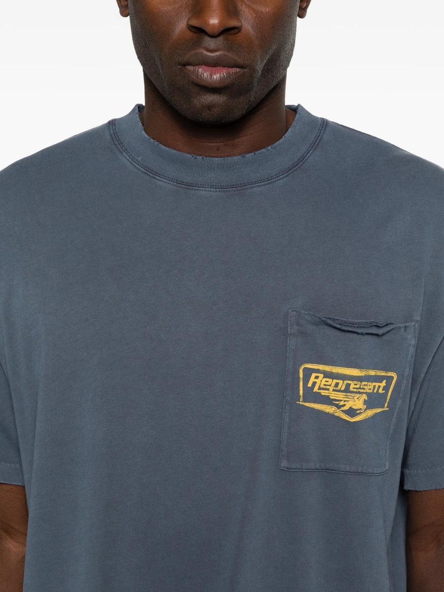 Represent Represent Nothing Faster Logo-print T-shirt, view 4