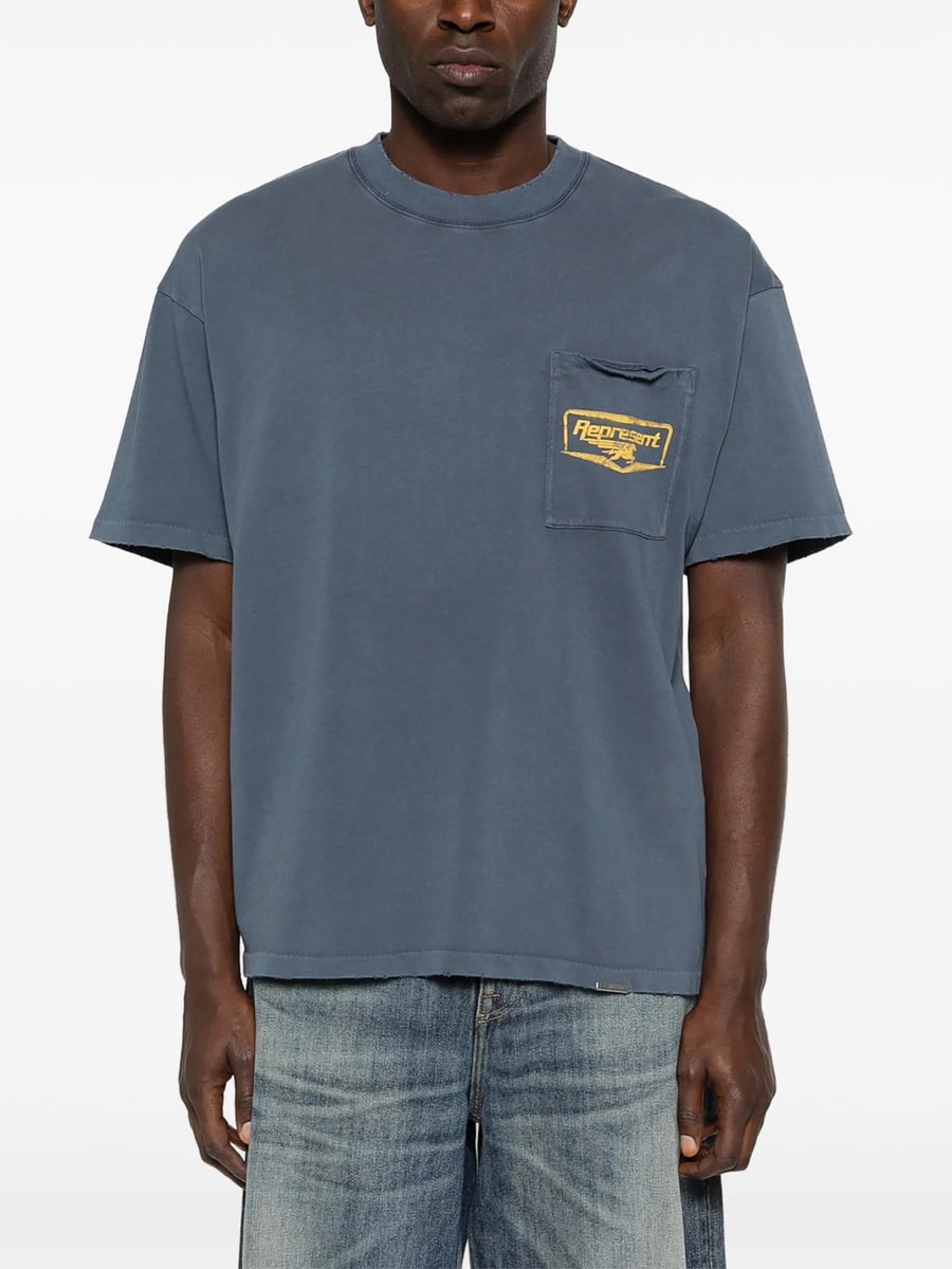 Represent Represent Nothing Faster Logo-print T-shirt, view 5