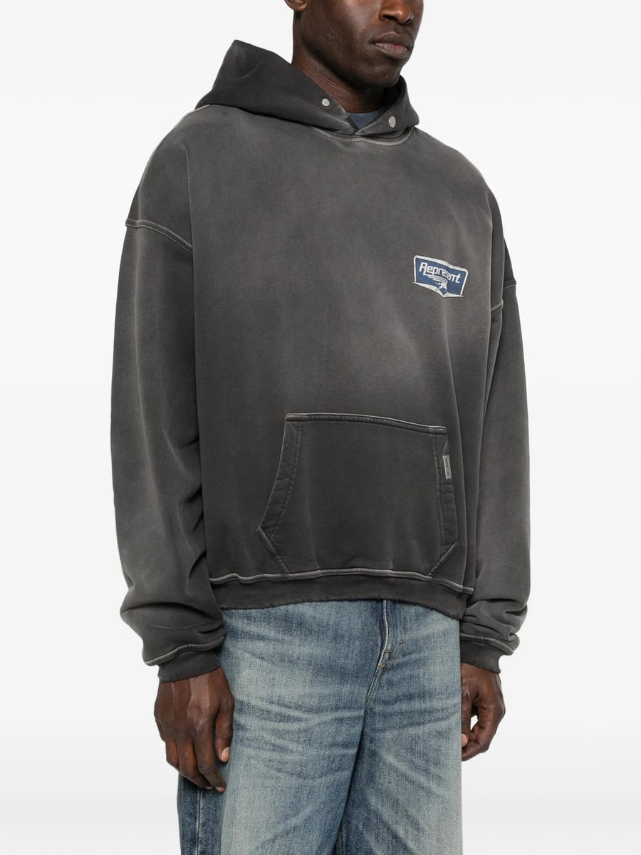 Represent Represent Logo-print Hoodie, view 3
