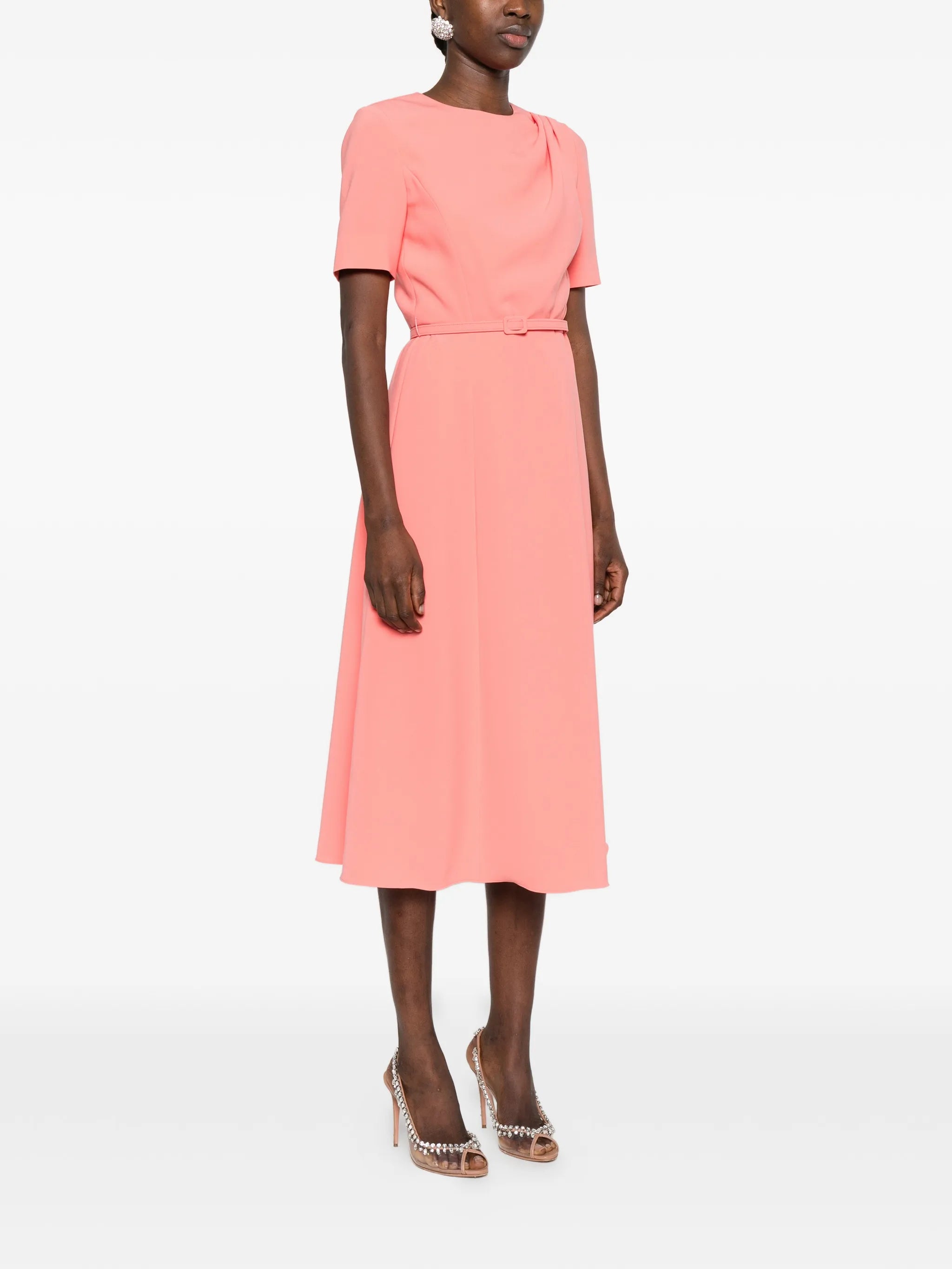 Carolina Herrera Carolina Herrera Draped Belted Midi Dress, view 2